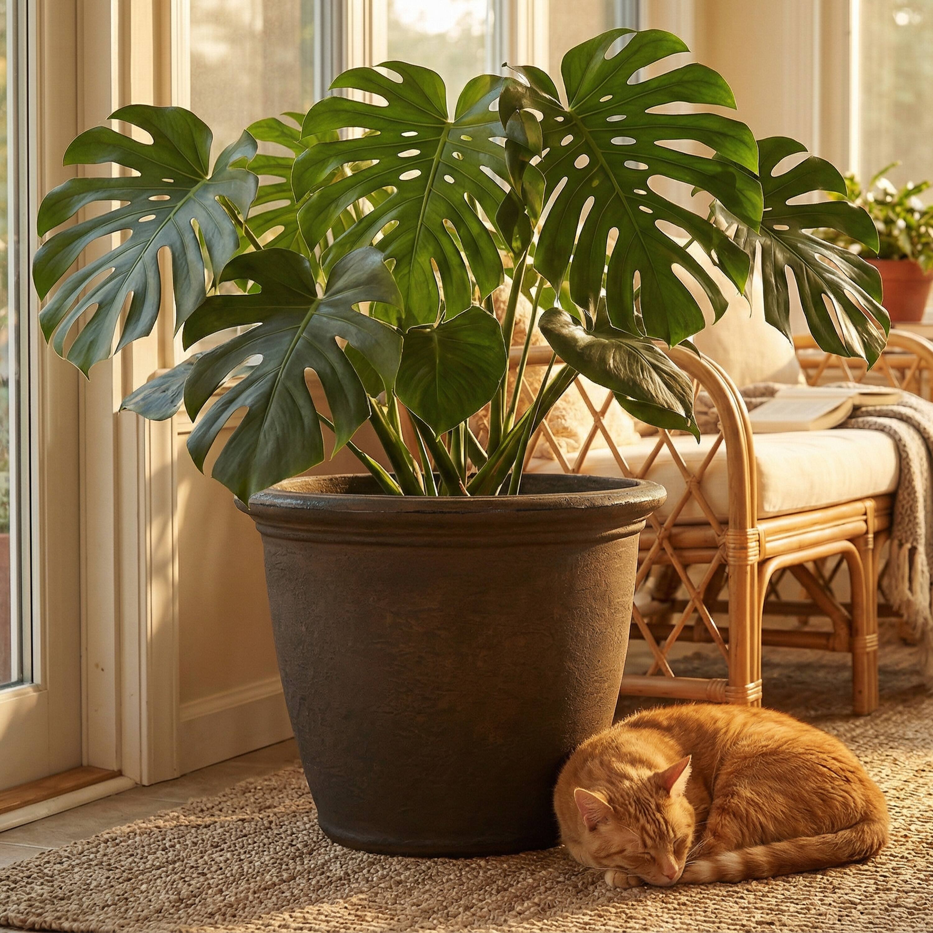 Alt View 7. Sunnydaze - 20 in Anjelica Dual-Wall Polyresin Planter - Rust.