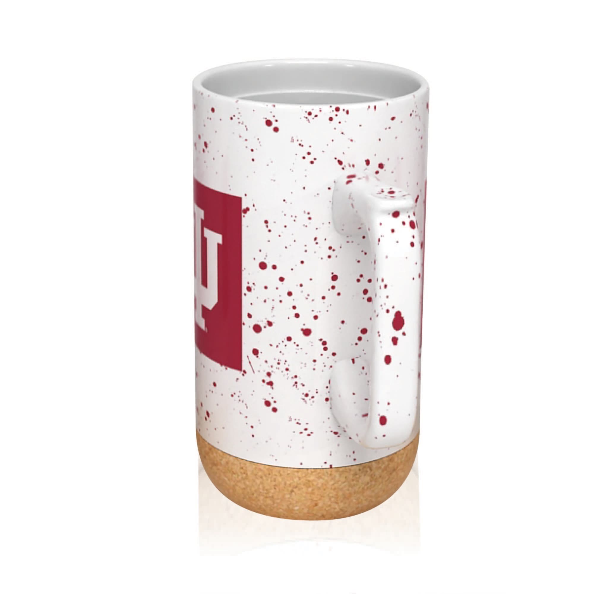 Alt View 2. Indigo Falls - Indiana Hoosiers 18oz. Speckle Cork Mug - Cream.