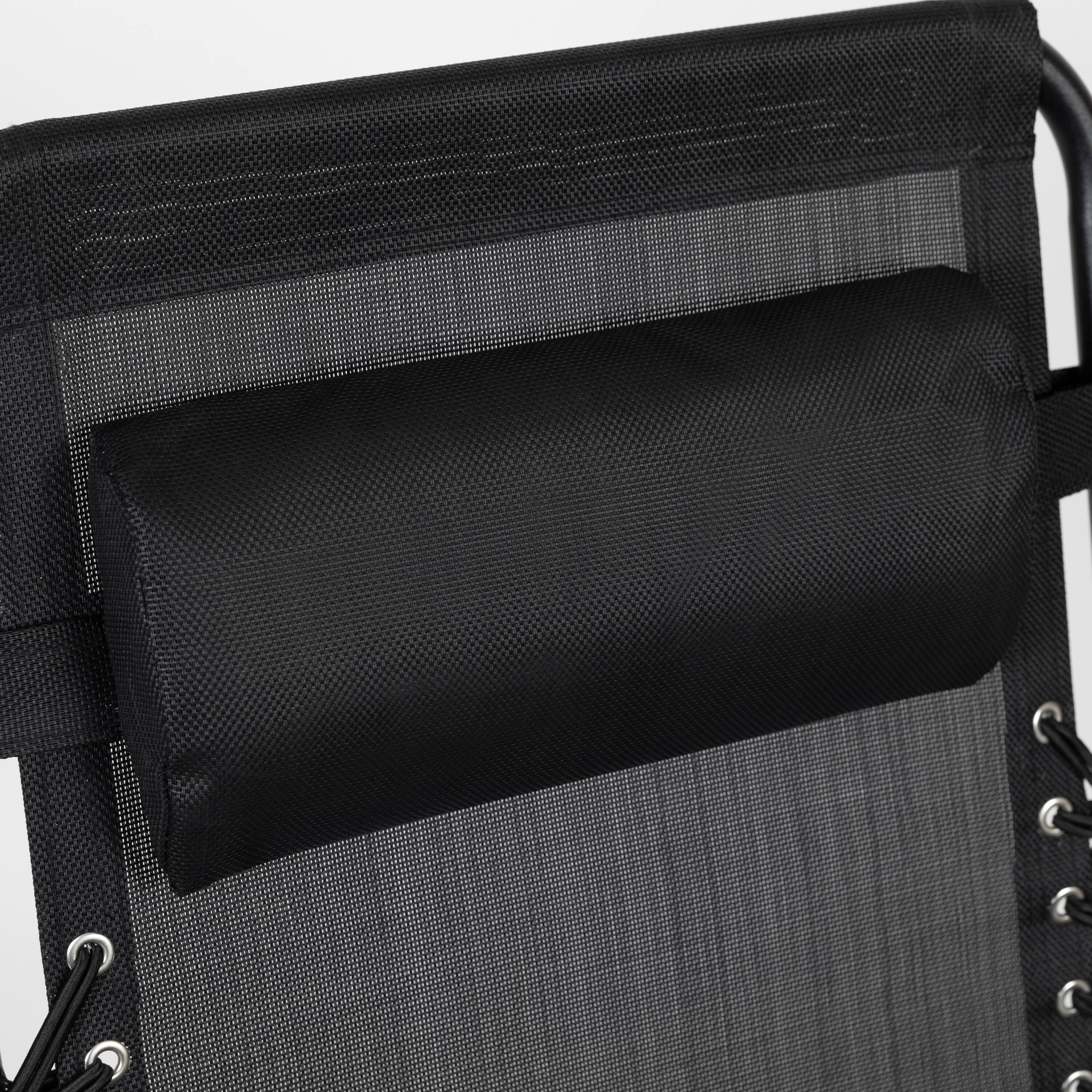 Alt View 10. Emma + Oliver - 2 Pack Adjustable Mesh Zero Gravity Lounge Chair with Cup Holder Tray - Black.