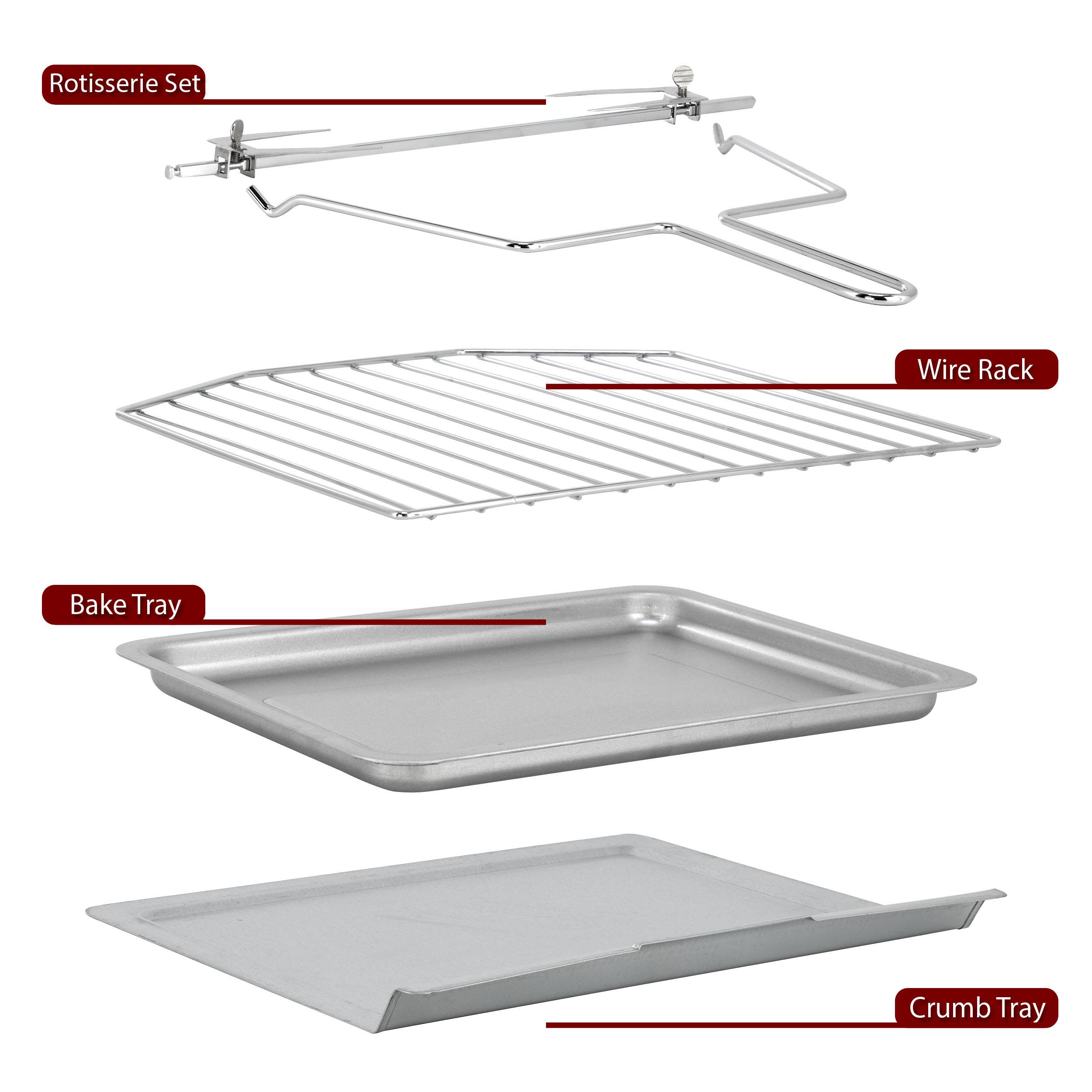 Rotisserie Set, Wire Rack, Bake Tray, Crumb Tray