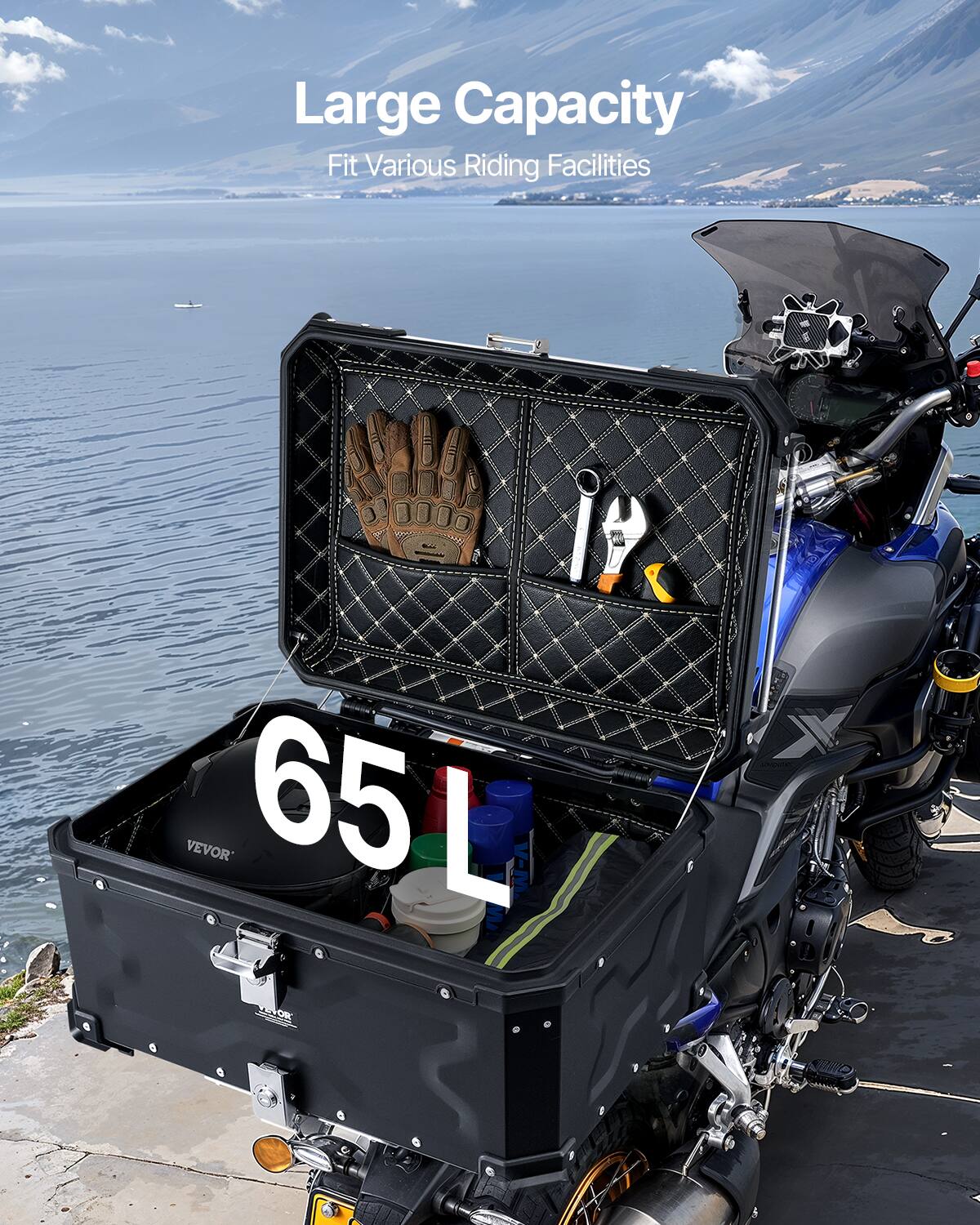 Large Capacity  
Fit Various Riding Facilities  

65 L