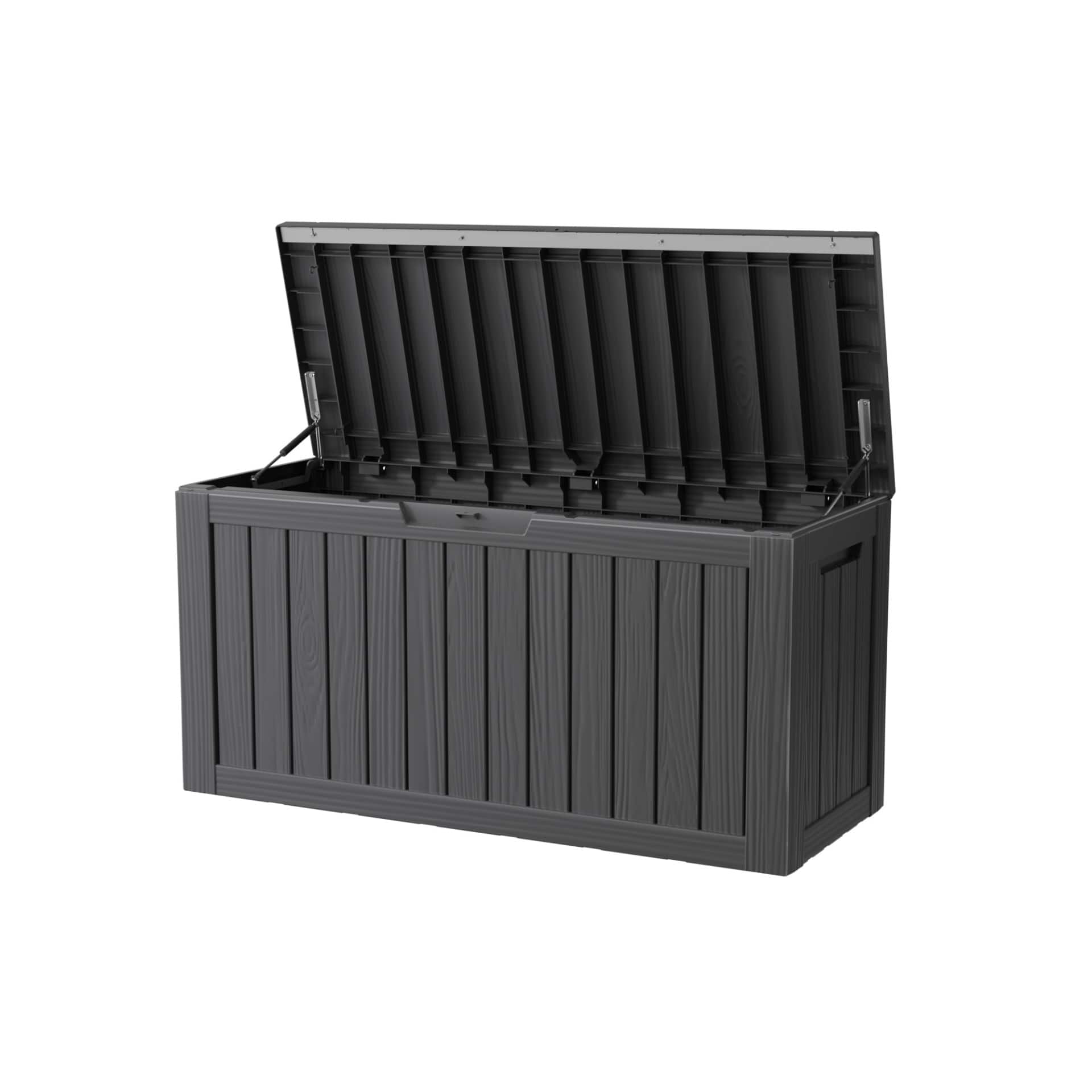 Chery Life - 80 Gallon Outdoor Storage Lockable Deck Box for Patio Cushion, Garden Tools - Black