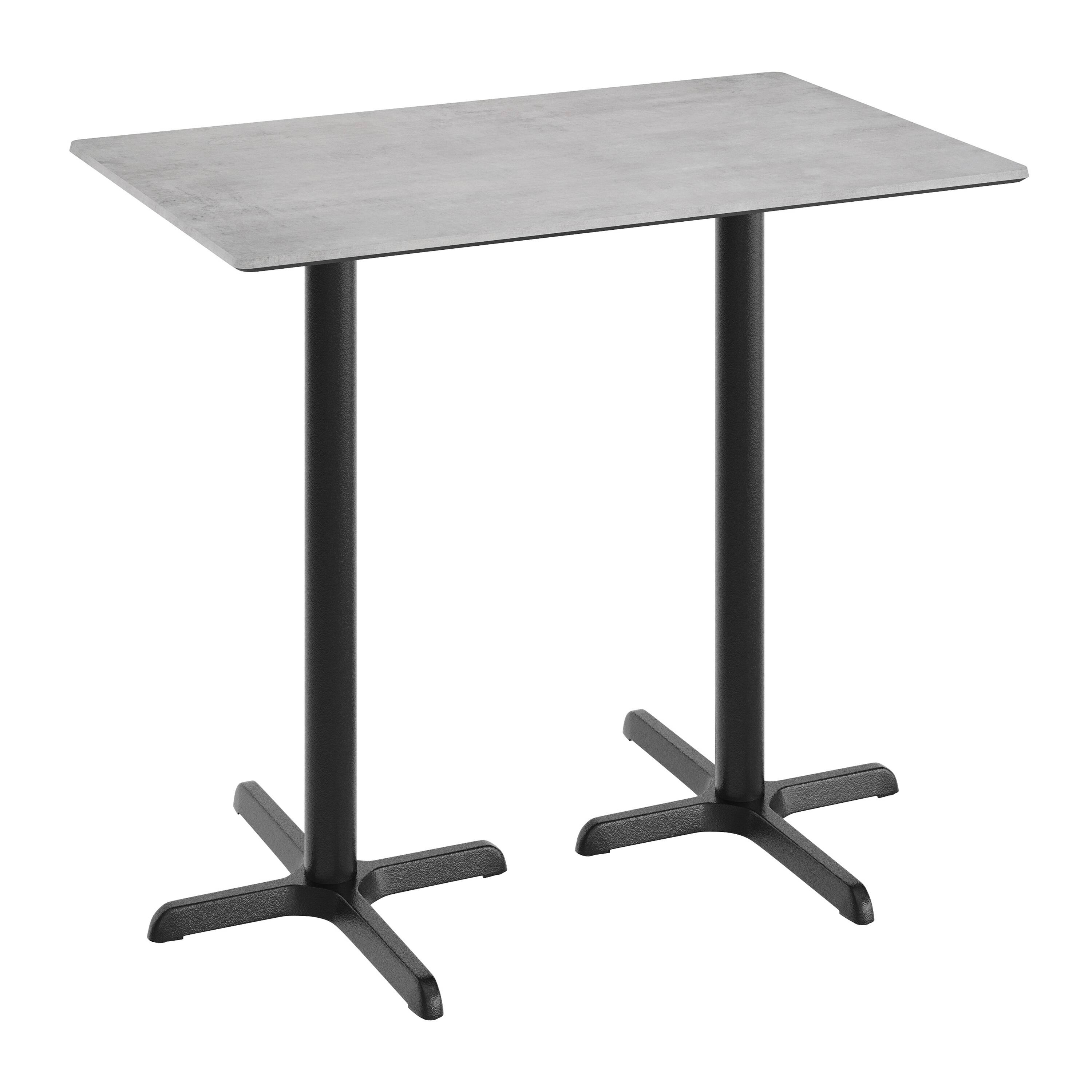 Gray Faux Concrete/Black Base