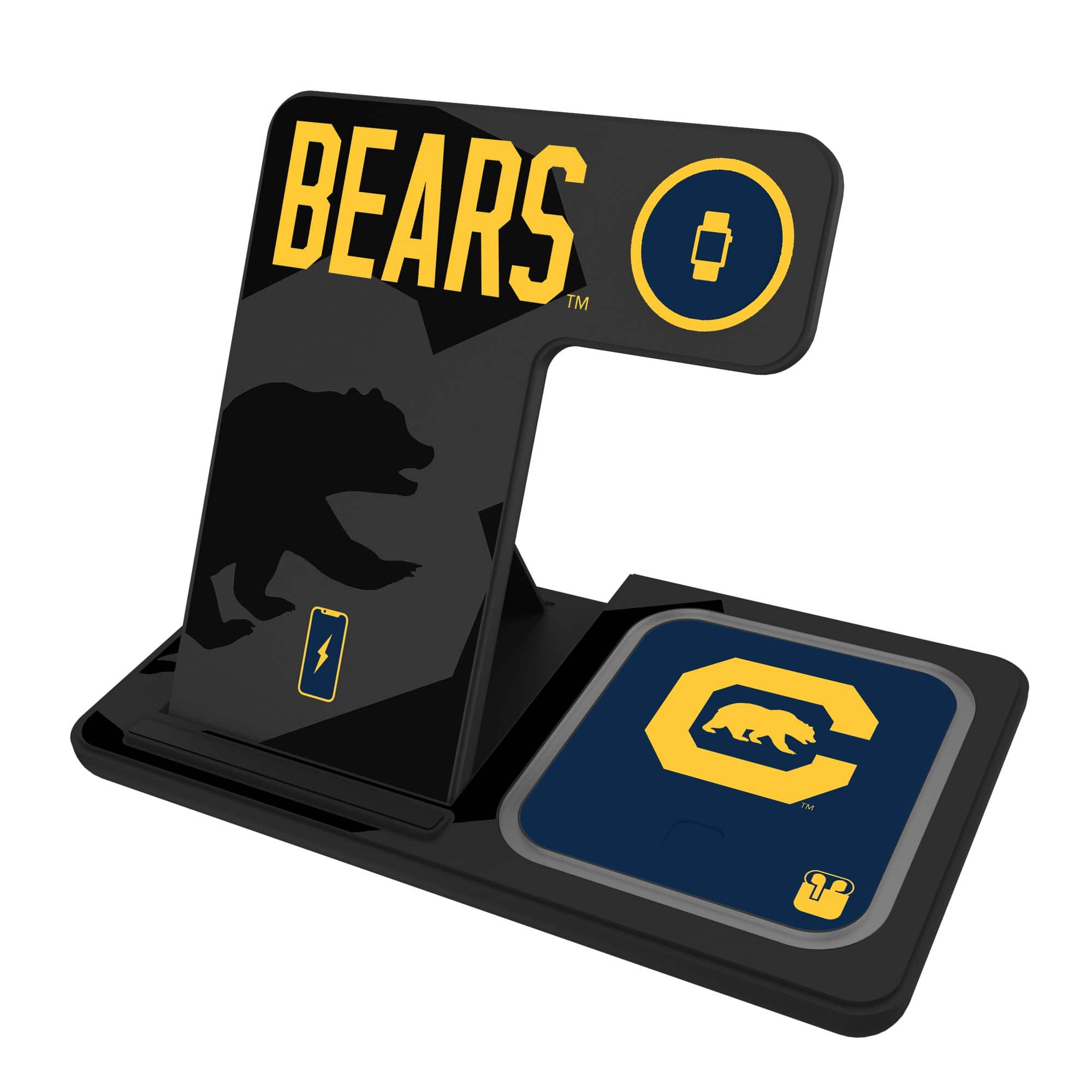 Keyscaper - Cal Bears Three-in-One Charging Station - Black