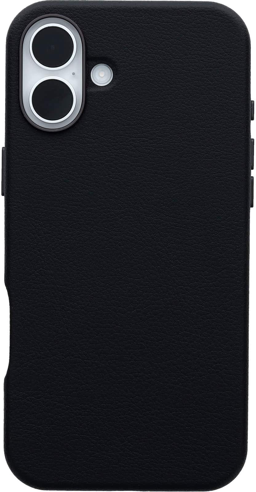 Front. OtterBox - Symmetry Cactus Leather Series Hard Shell for MagSafe for Apple iPhone 16 Plus - Black.