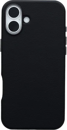 Front. OtterBox - Symmetry Cactus Leather Series Hard Shell for MagSafe for Apple iPhone 16 Plus - Black.