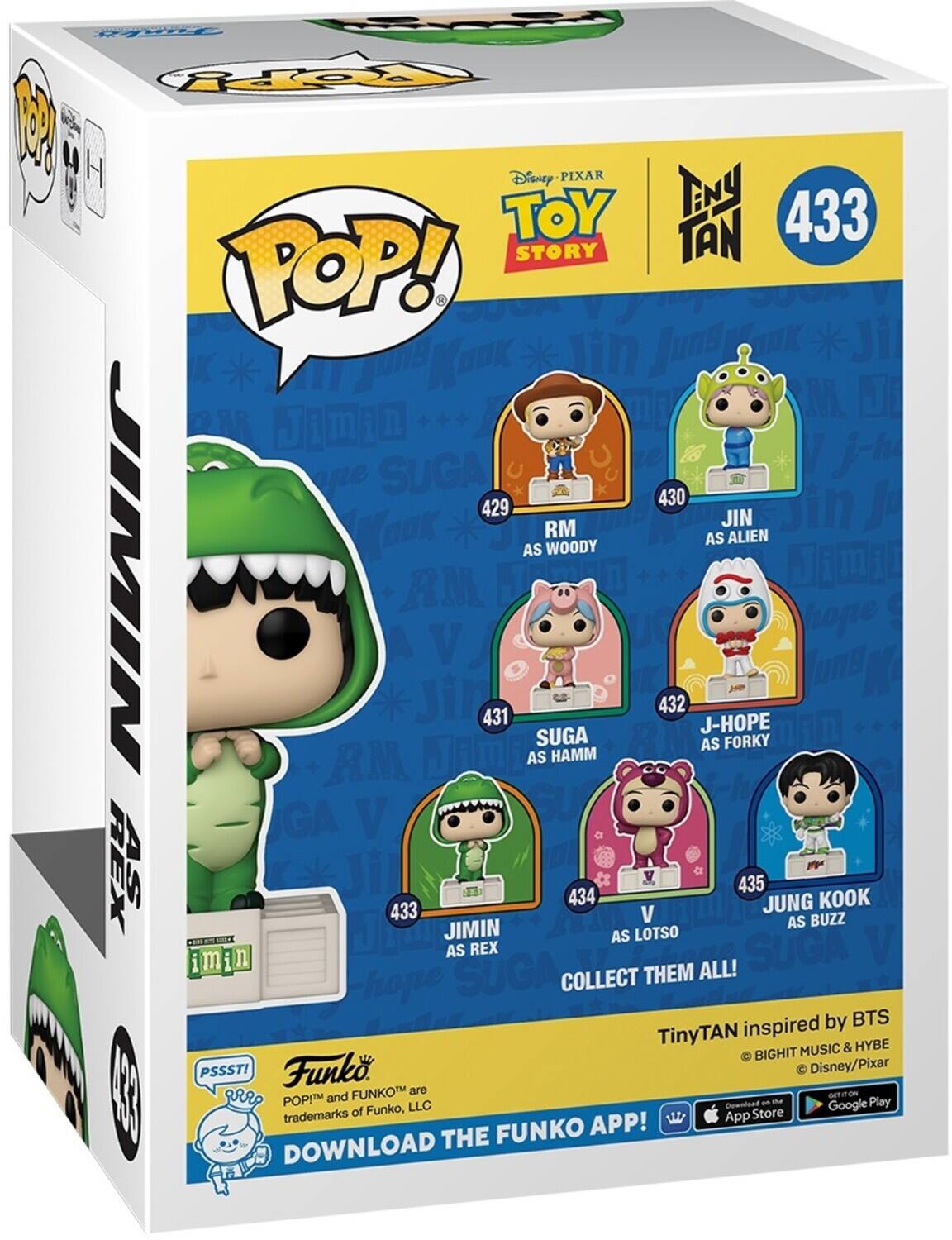 BTS FUNKO POP! Rocks: BTS Toy Story x Tiny TAN Jimin As Rex