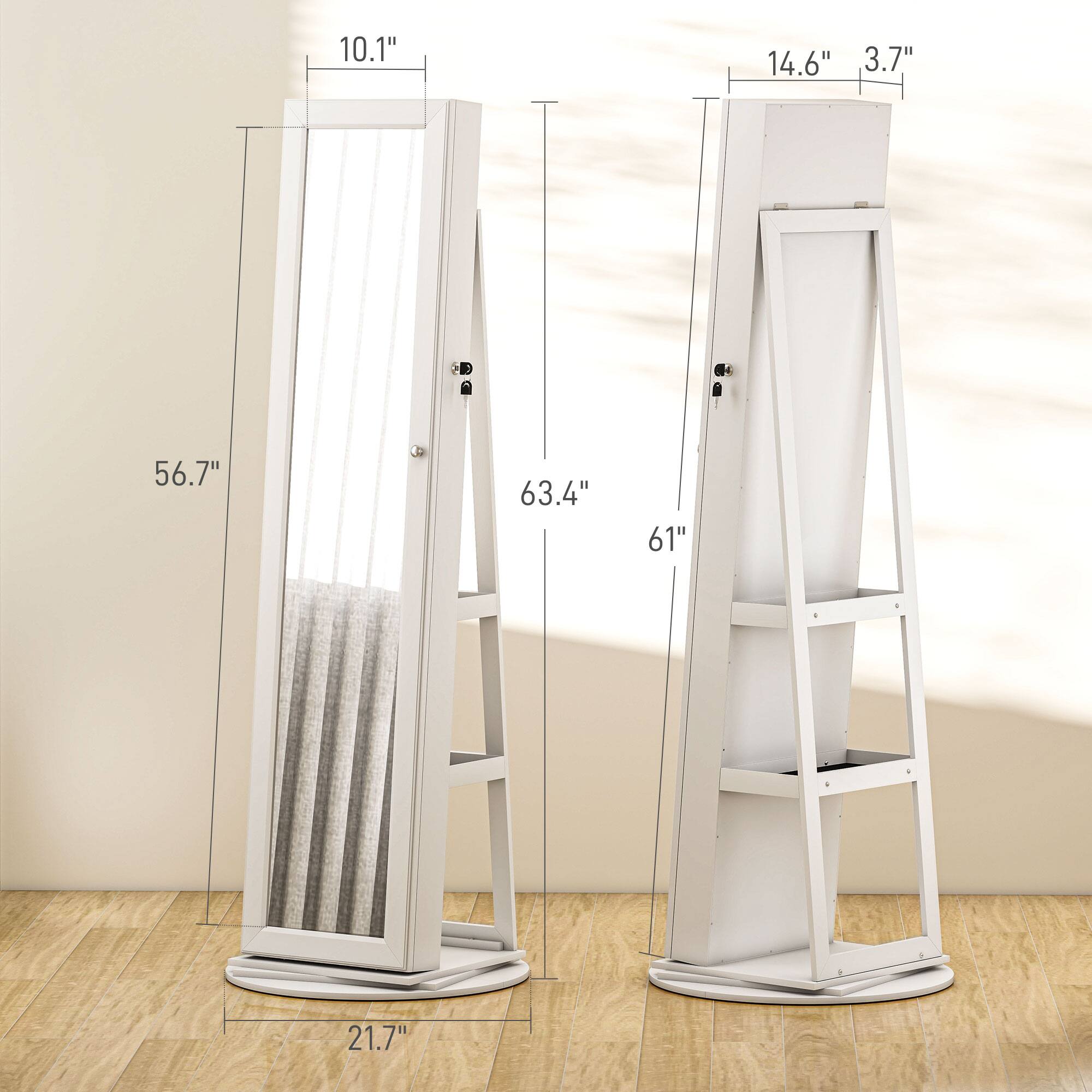 10.1", 14.6", 3.7", 56.7", 63.4", 61", 21.7"