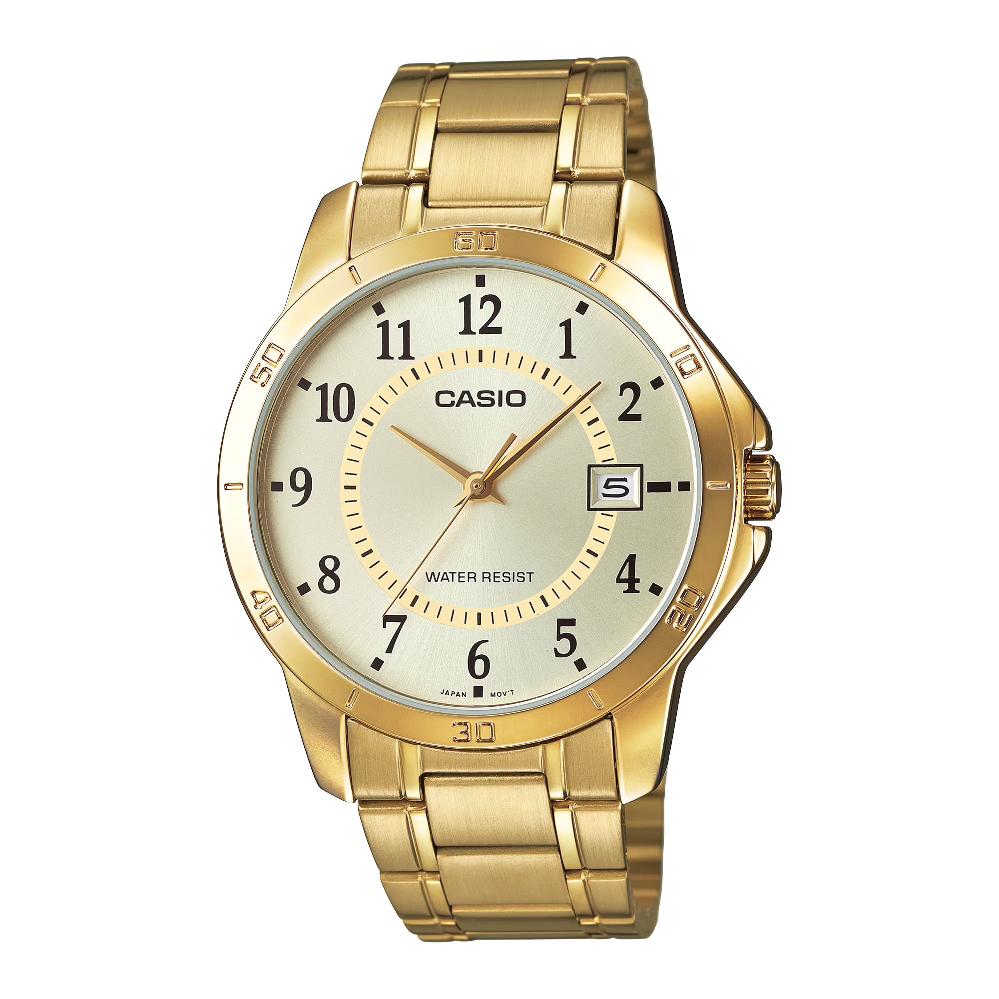 Casio - Men’s Analog Watch with Champagne Dial – MTP-V004G-9B - Gold price history on PriceWatchPro