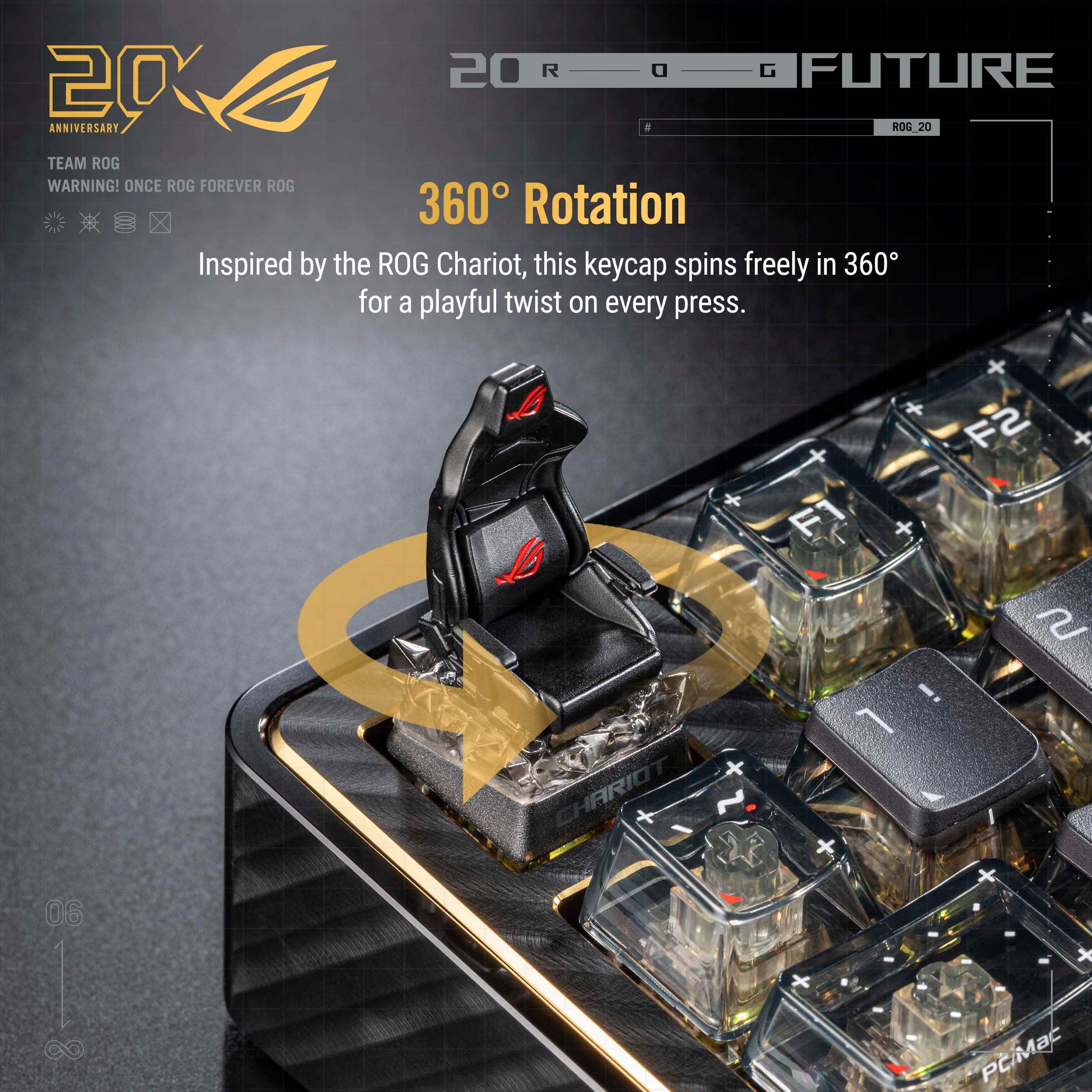 ASUS ROG 20th Edition Keycap Blind Box (1 Pack) Styles May Vary