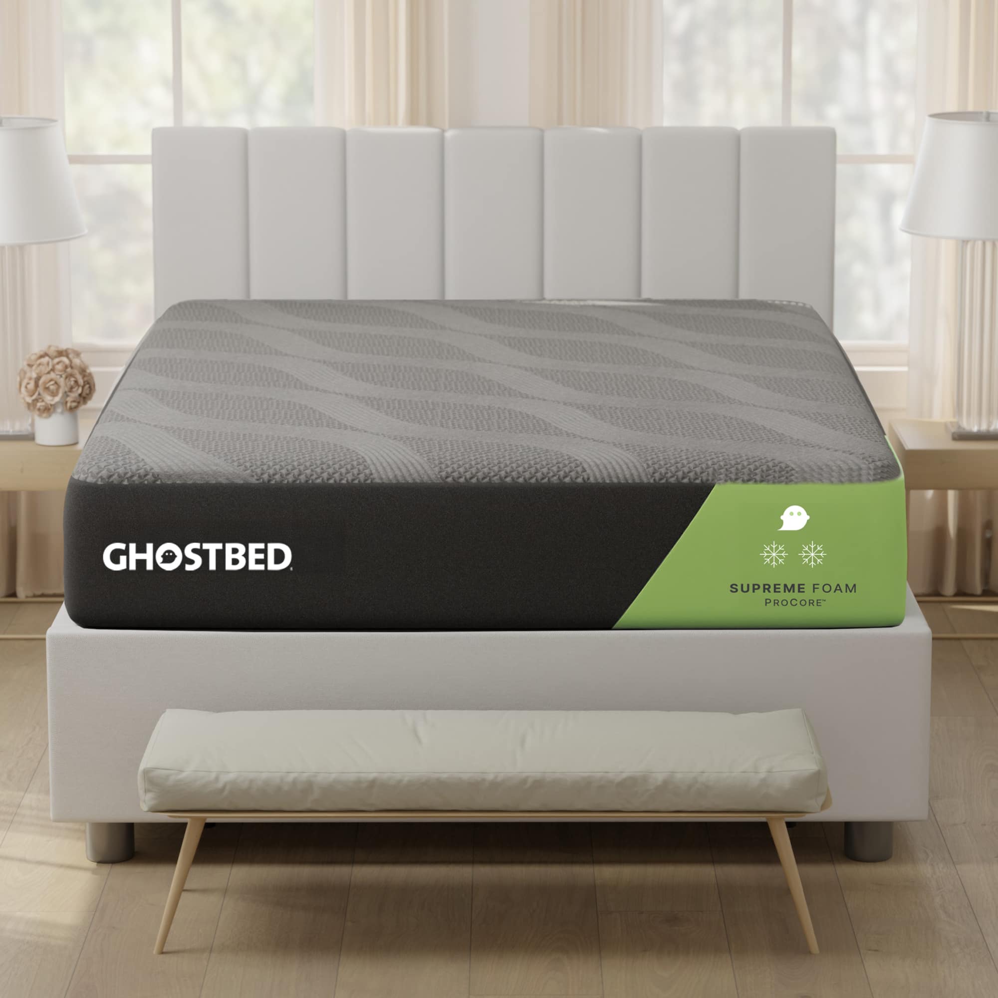 GhostBed - Supreme 12" Foam Mattress - Gray
