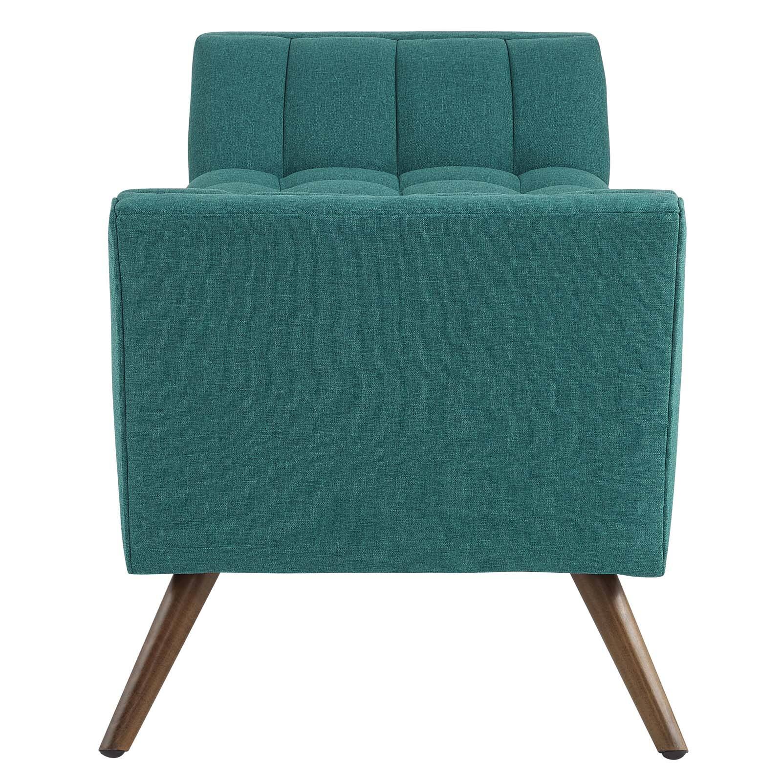 Alt View 1. Modway - Response Medium Upholstered Fabric Bench by Modway - Teal.