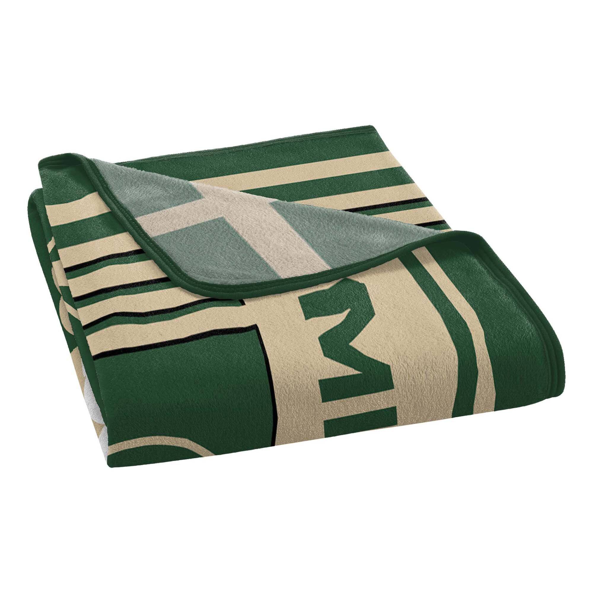 Back. Sweet Home Collection - NBA Milwaukee Bucks 46" x 60" Raschel Throw Blanket - Green.