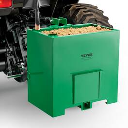 VEVOR - Ballast Box,3-Point Category 1 Tractor Ballast of 800 lbs Capacity,with Standard 2 Inch Hitch Receiver, Heavy-Duty Steel - Green