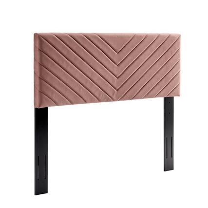 Front. Modway - Alyson Angular Channel Tufted Performance Velvet Full / Queen Headboard by Modway - Red.