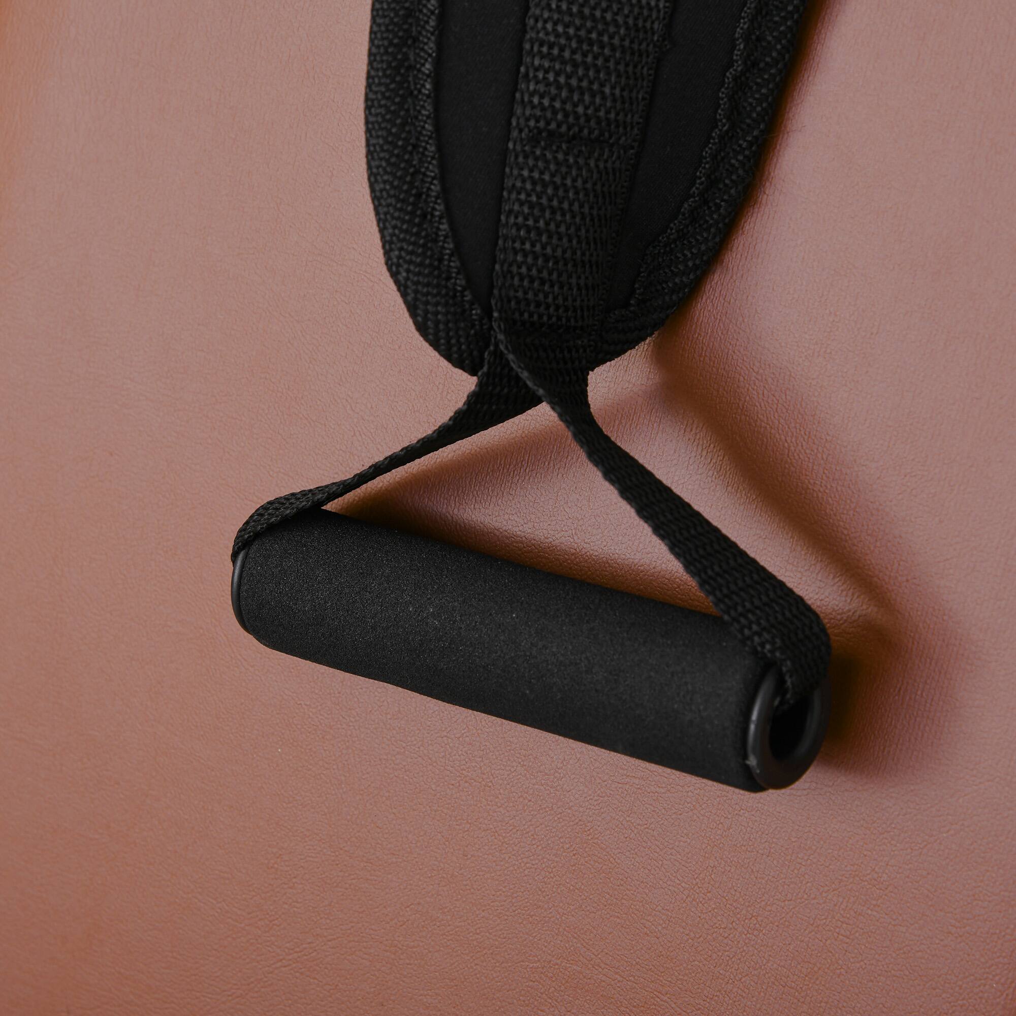 Alt View 7. Soozier - Multi-Exercise Full-Body Weight Rack with Bench Press, Leg Extension, Chest Fly Resistance Band & Preacher Curl - White, Brown.