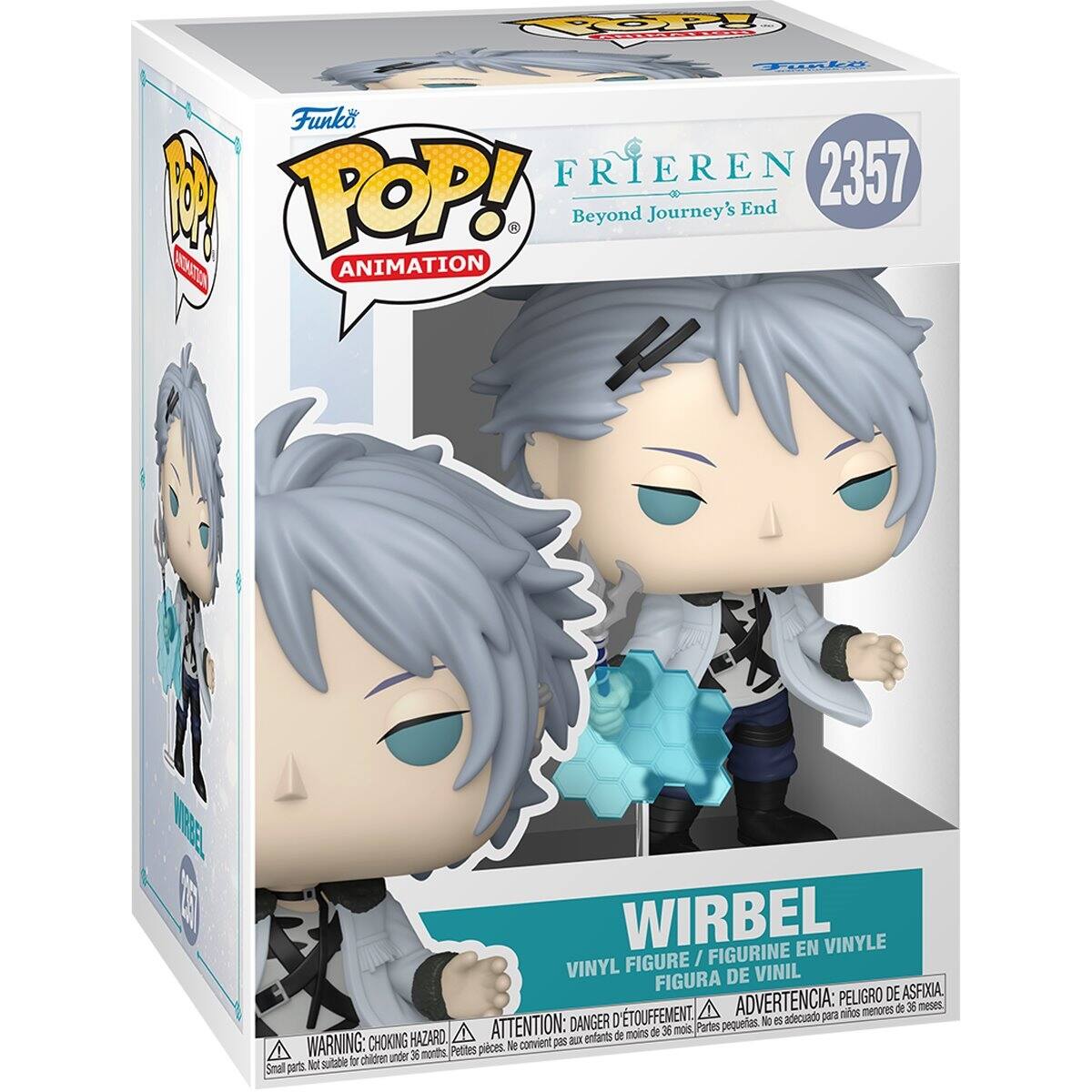 Frieren  
Beyond Journey's End  
2357  

WIRBEL  
VINYL FIGURE / FIGURINE EN VINYLE / FIGURA DE VINIL  

WARNING: CHOKING HAZARD - Small parts. Not suitable for children under 36 months.  
ADVERTENCIA: PEQUEÑAS PIEZAS. NO ES ADECUADO PARA NIÑOS MENORES DE 36 MESES.  
ATTENTION: PELIGRE DE SOUFFLENEMENT. NE CONVIENT PAS AUX ENFANTS DE MOINS DE 36 MOIS.