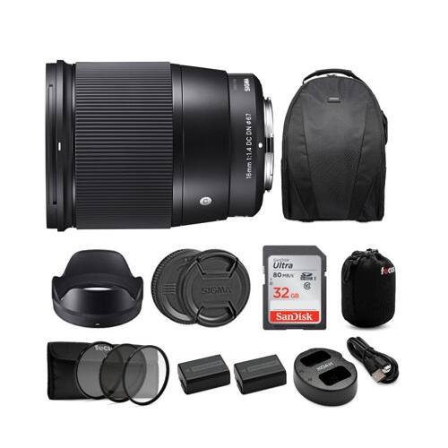 Sigma 16mm f/1.4 DC DN Contemporary Lens for Sony E Mount Cameras