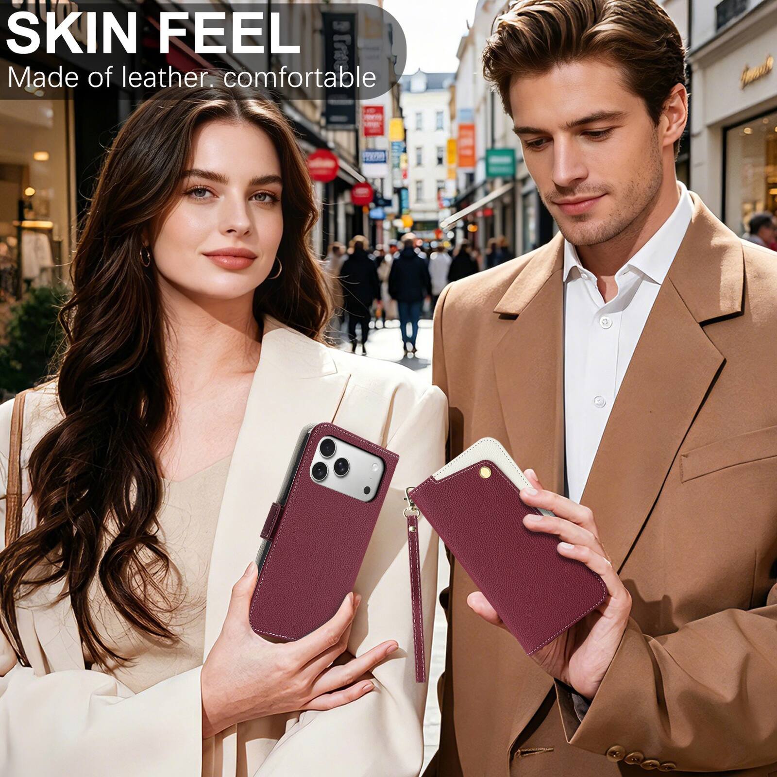 SKIN FEEL  
Made of leather. comfortable