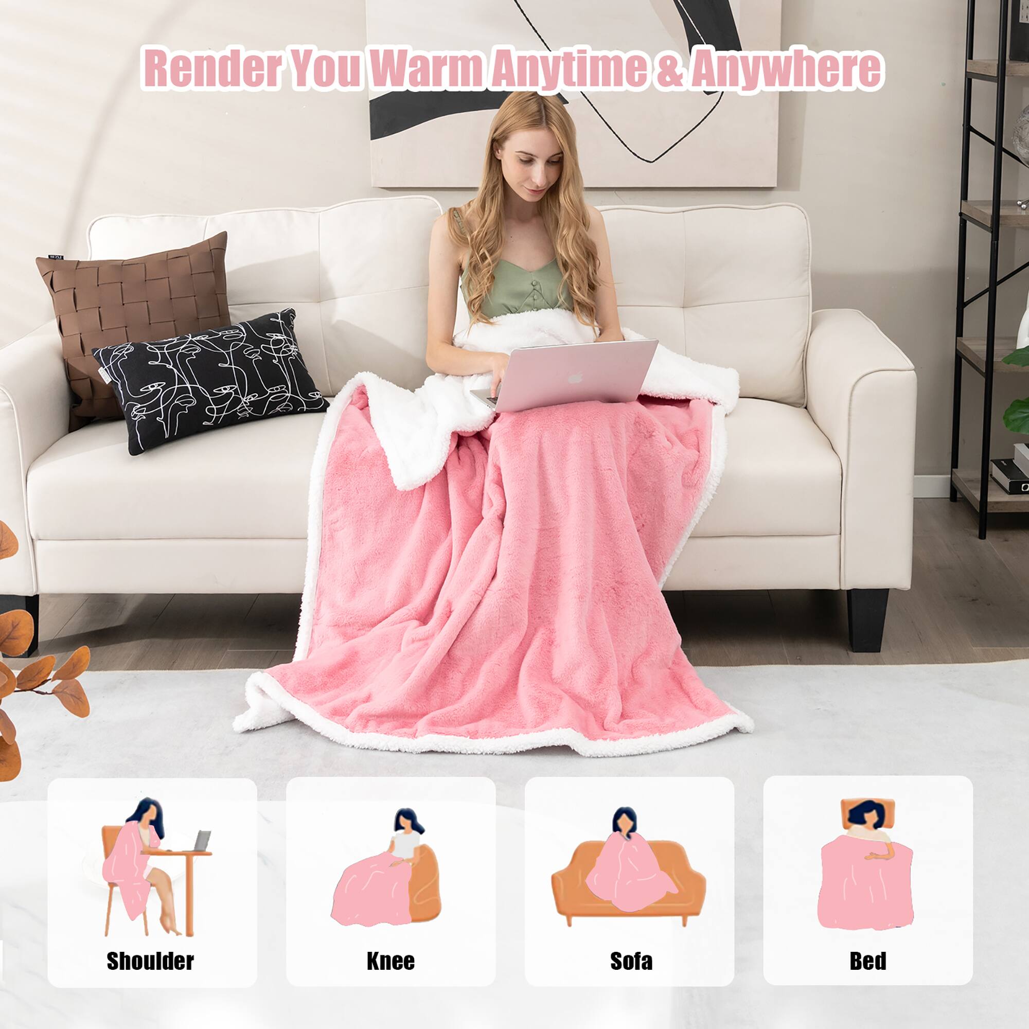 Render You Warm Anytime & Anywhere I a Shoulder Knee Sofa Bed