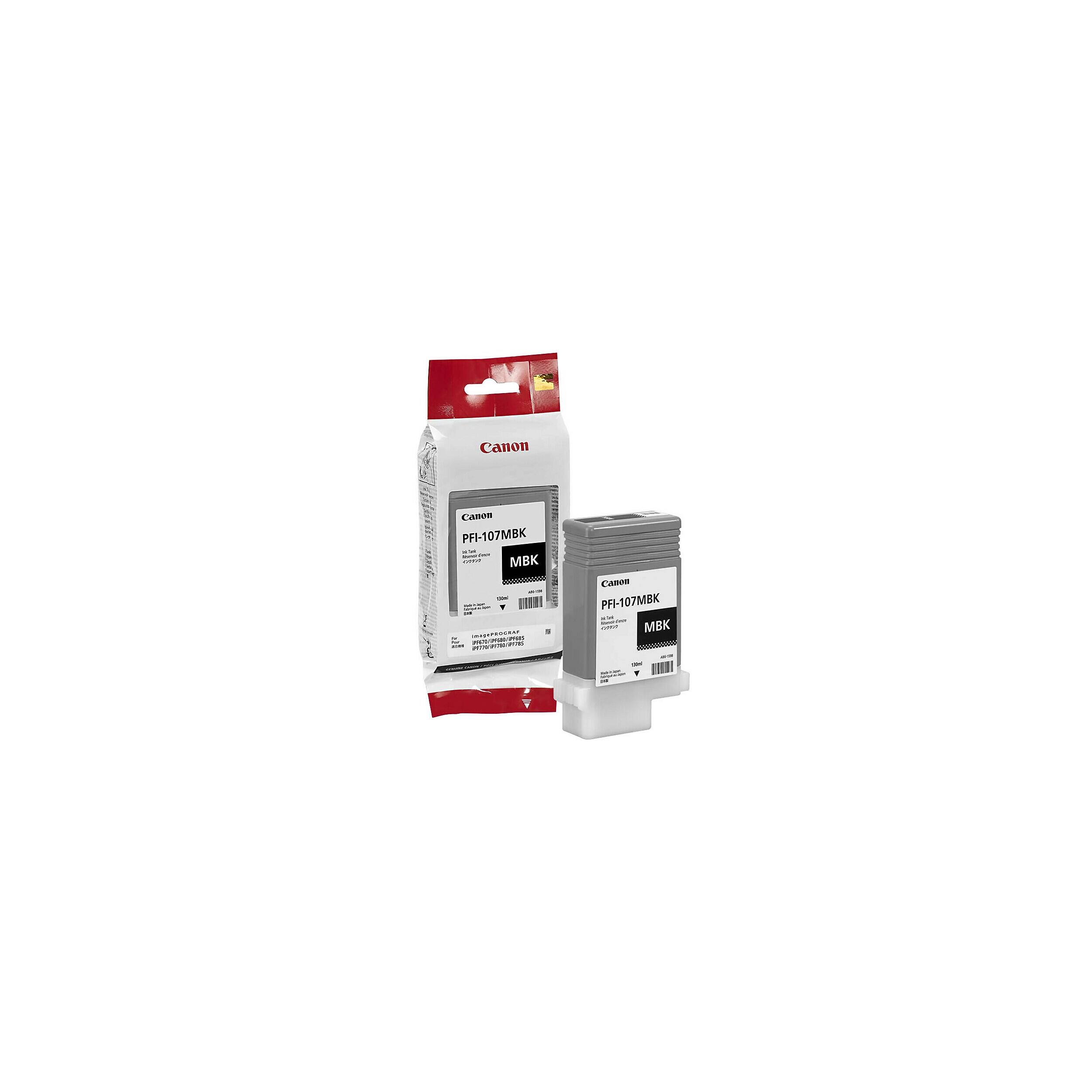 Canon PFI 107 Ink Cartridge (Matte in Retail Packaging Black