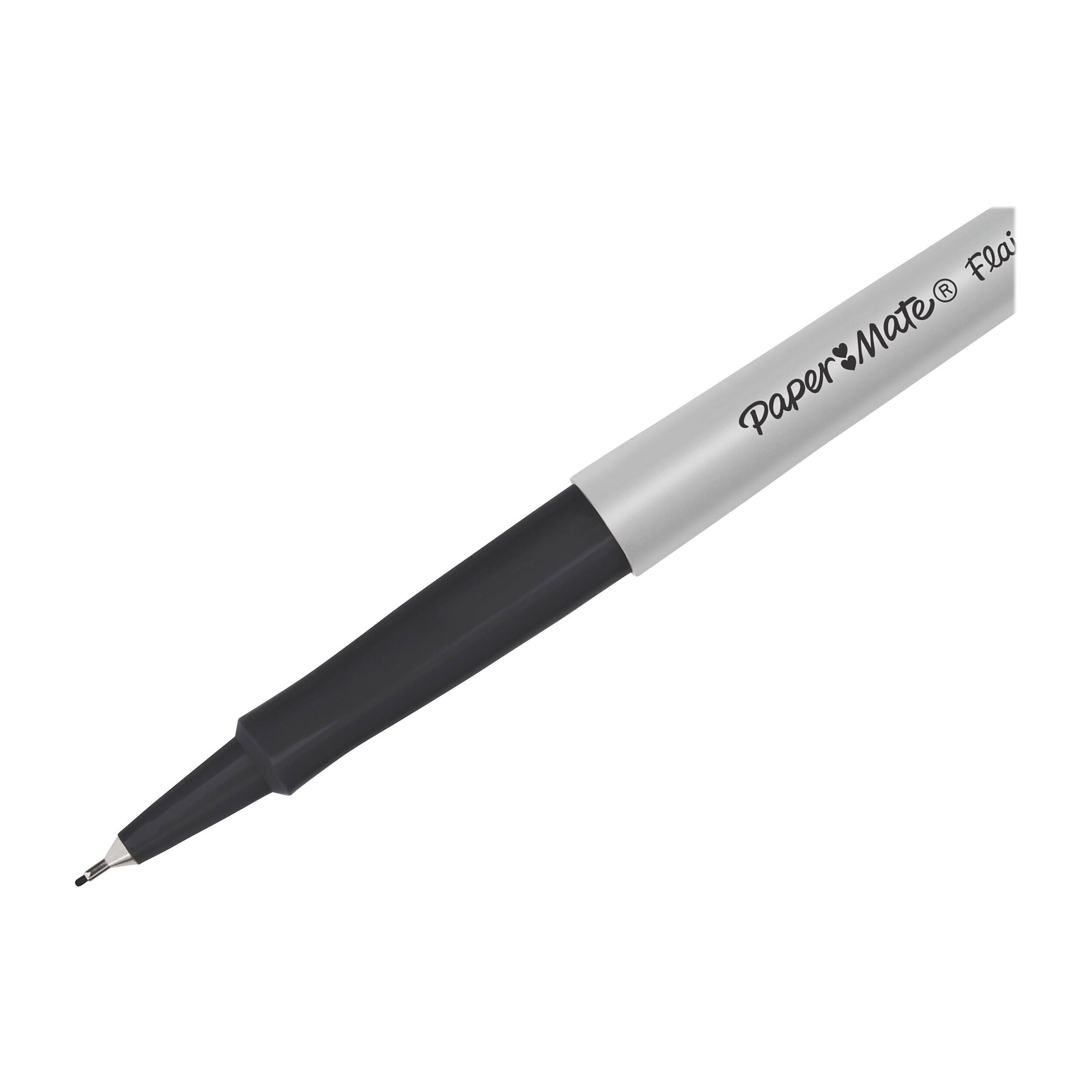 Paper Mate Flair Felt Pen, Ultra Fine Point, Ink, Dozen (8330152) Black ...