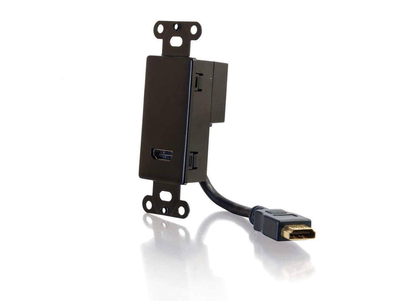 Alt View 3. Cables to Go - C2g Hdmi Pass Through Decorative Wall Plate - Black.