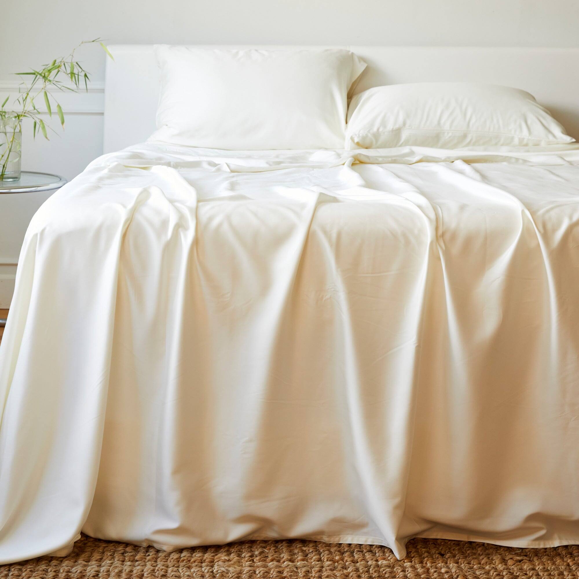 Alt View 1. BedVoyage - Luxury 100% viscose from Bamboo Bed Sheet Set - Beige.