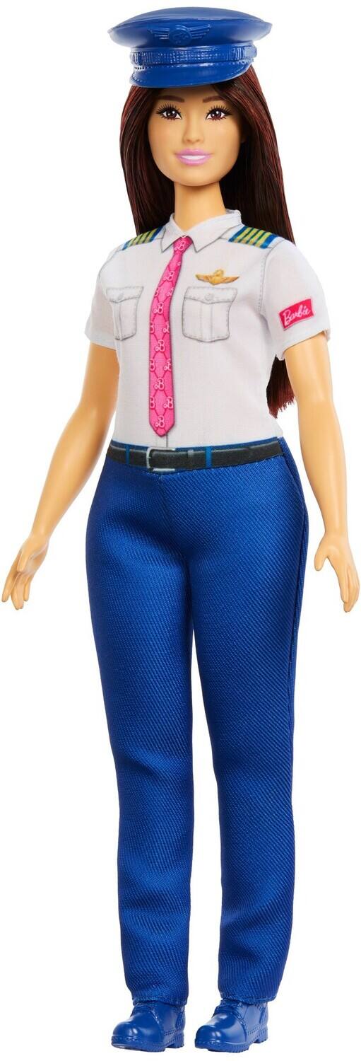 Front. Mattel - Barbie Careers Pilot Doll & Accessory, Brunette   - COLLECTIBLES - Multicolor.