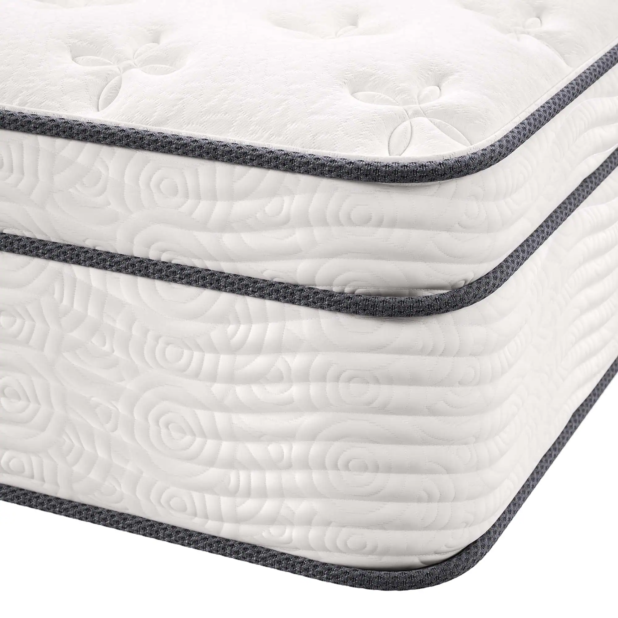 Left. Modway - Jenna 14" Innerspring and Foam King Mattress by Modway - White.