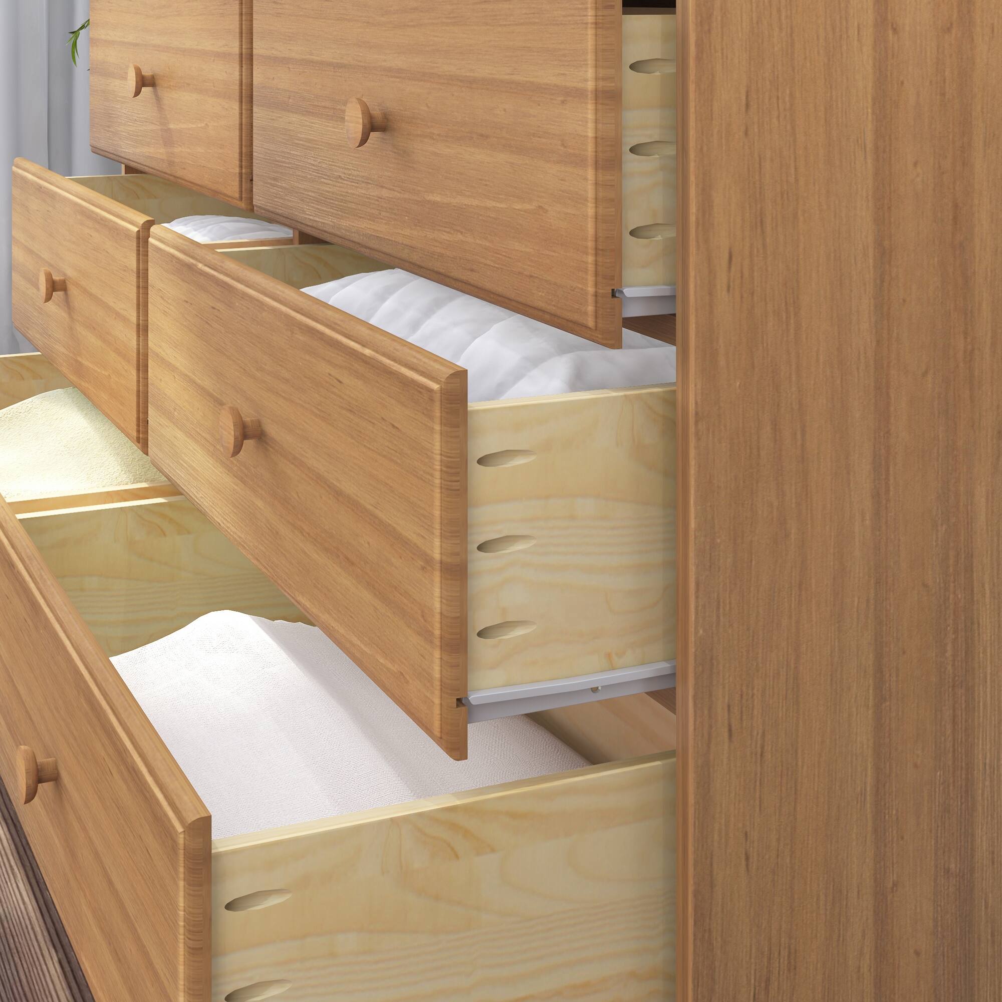 Alt View 4. Plank+Beam - Plank+Beam Classic 6-Drawer Dresser, Pecan - Pecan.
