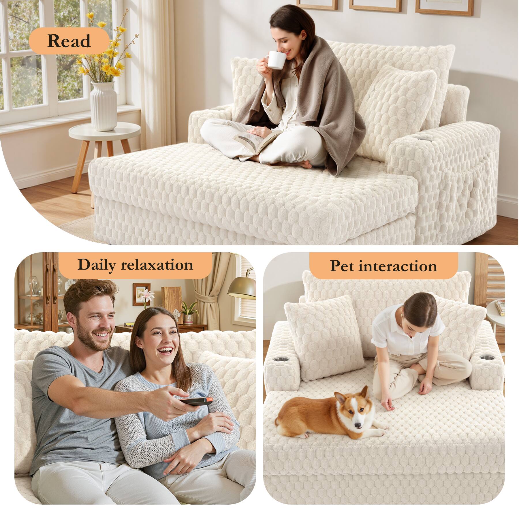 - Read
- Daily relaxation
- Pet interaction