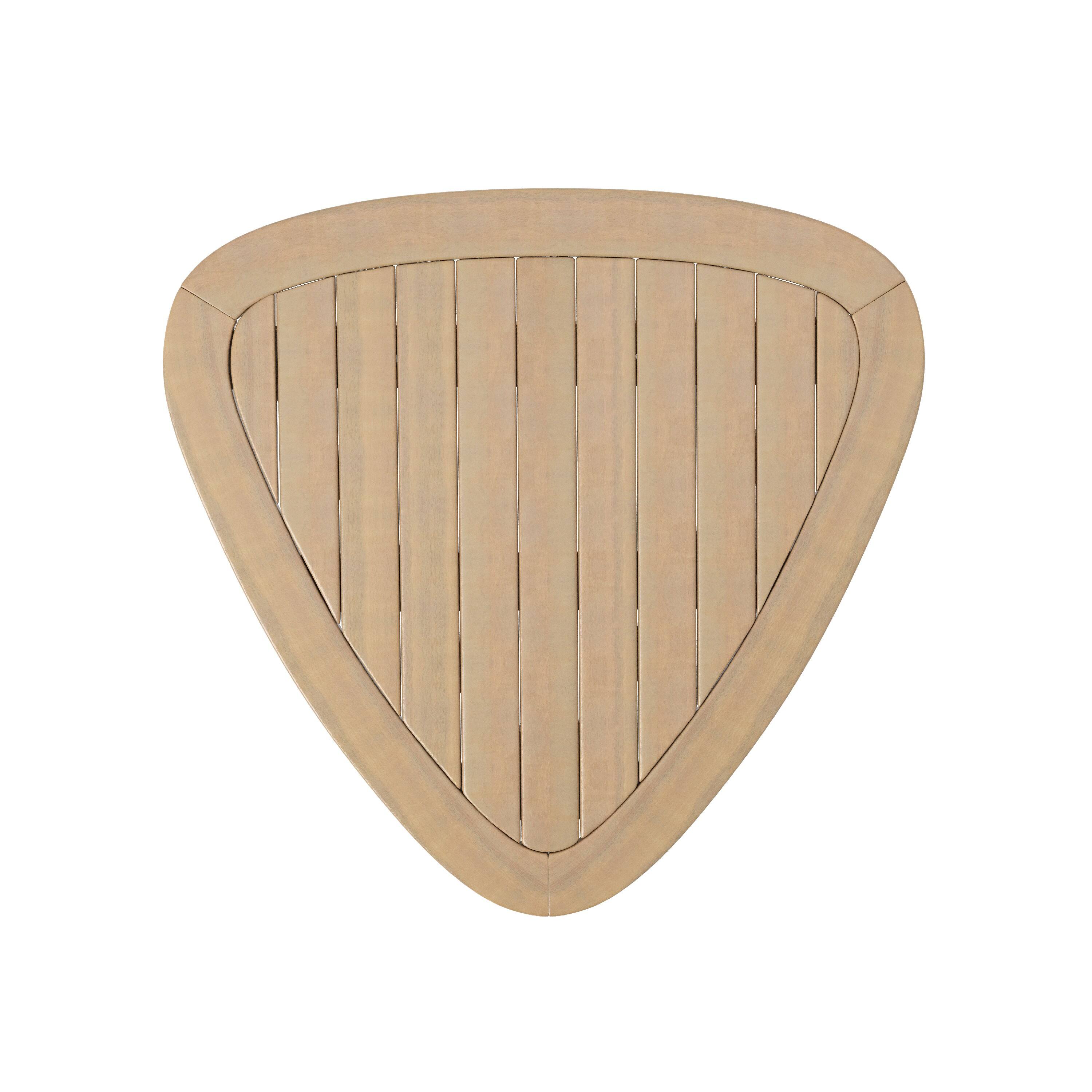 Manhattan Lane Outdoor Side End Table, 28 Inch Slatted Triangle Top ...