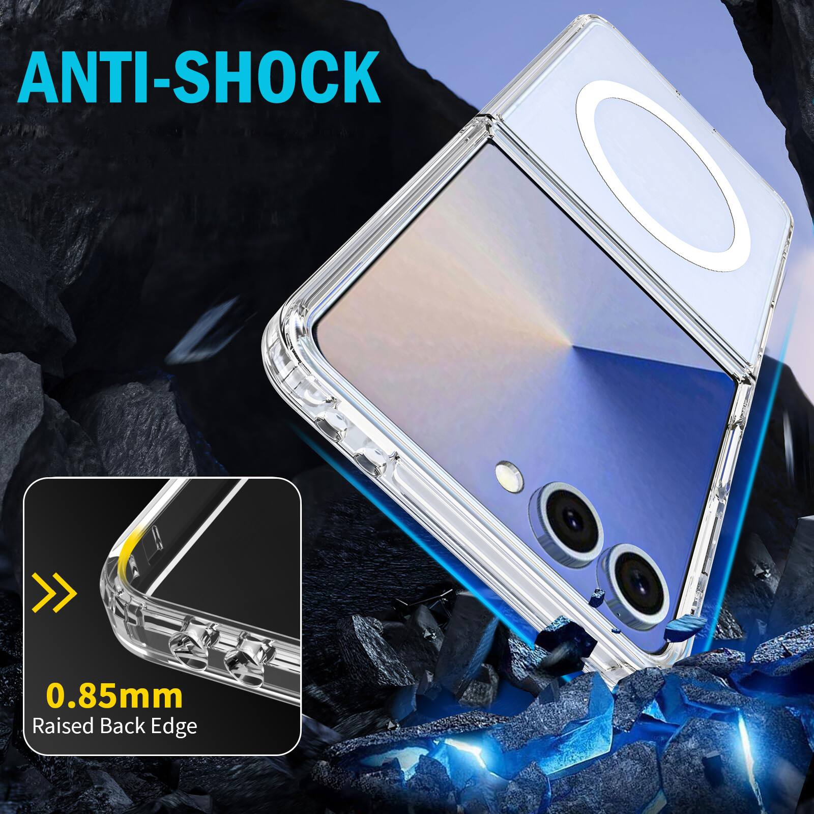 ANTI-SHOCK

0.85mm Raised Back Edge
