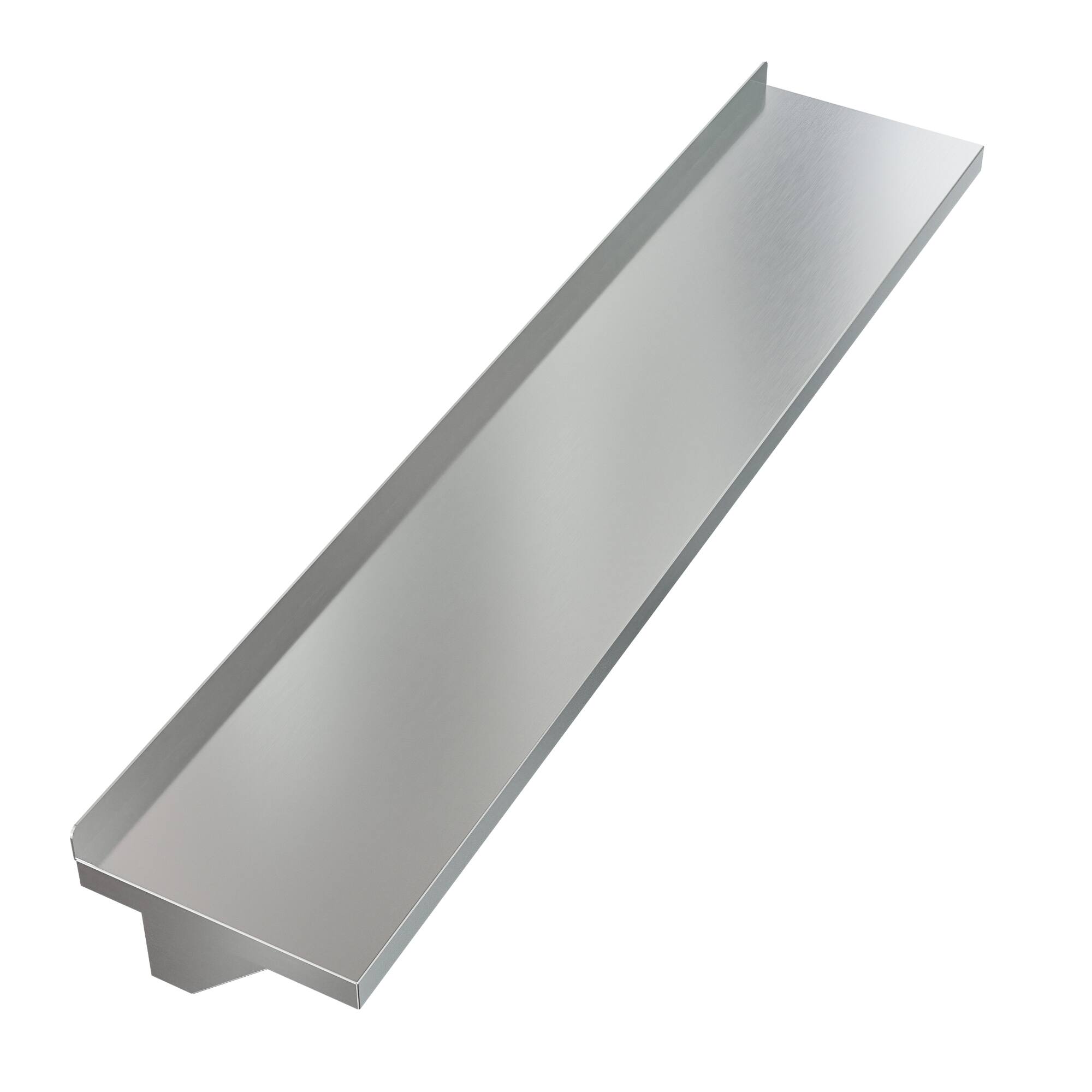 Alt View 2. Koolmore - 12" x 60" 18-Gauge Stainless-Steel Heavy Duty Wall Shelf with Pot Rack, WMPS-1260. - Stainless-Steel.