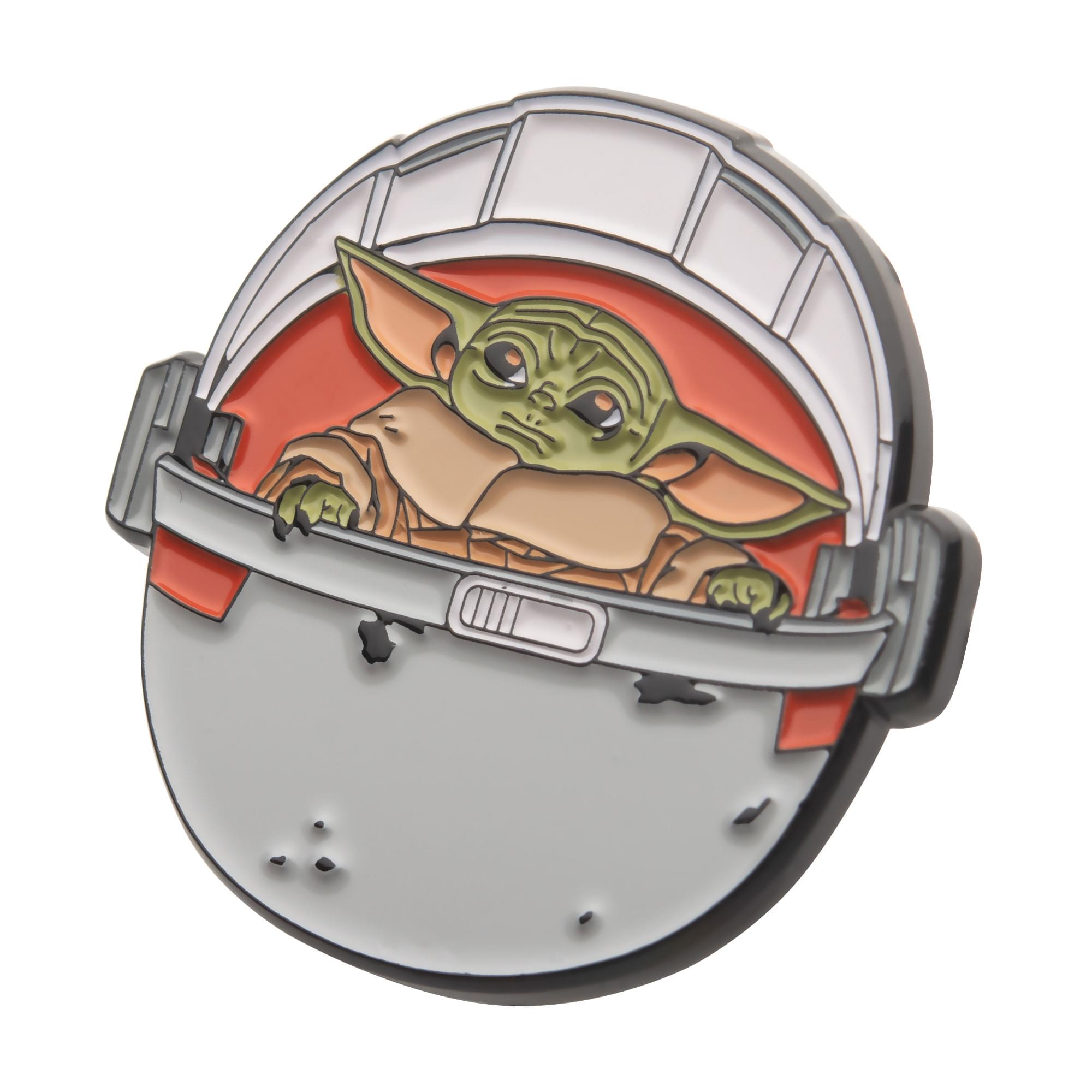 Alt View 1. Star Wars - Star Wars The Mandalorian The Child In Carriage Enamel Pin - Green.