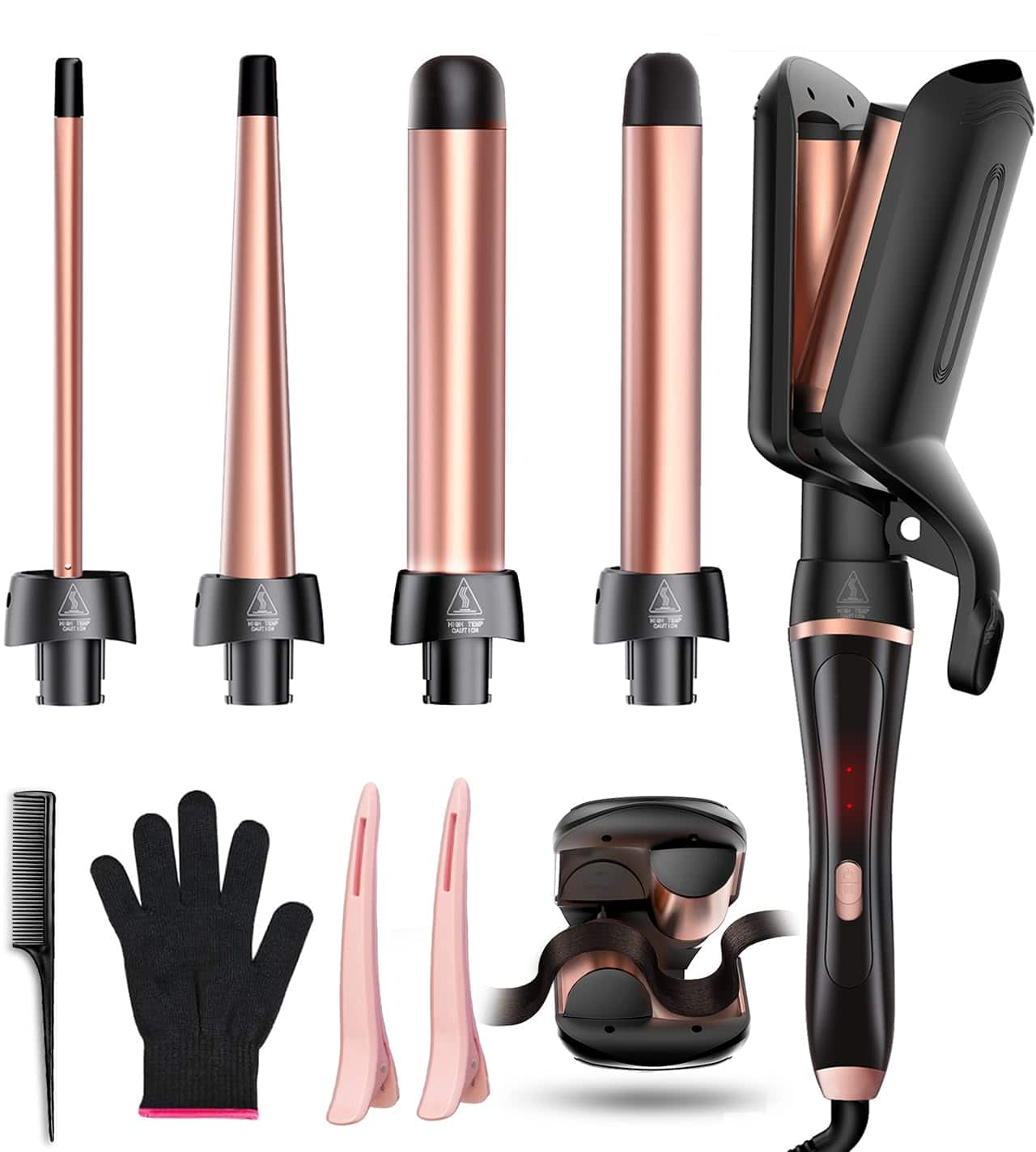 Reds Spade - Curling Iron Wand Hair Crimper Waver terchangeable Ceramic Fast Heating Dual Christmas Birthday Gifts For - Default