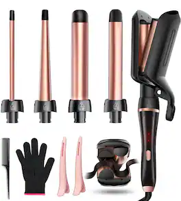Reds Spade - Curling Iron Wand Hair Crimper Waver terchangeable Ceramic Fast Heating Dual Christmas Birthday Gifts For - Default