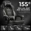 LUCKRACER 155 RECLINE, REST AND RECHARGE "90~155 Infinite Adjustment Footrest for Added Comfort" 90 110 130 155 Work Reading Watch Movie Take a nap