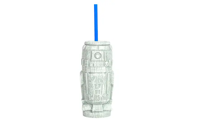 Front. Star Wars - Geeki Tikis Star Wars R2-D2 Plastic Tumbler | Holds 21 Ounces - White.