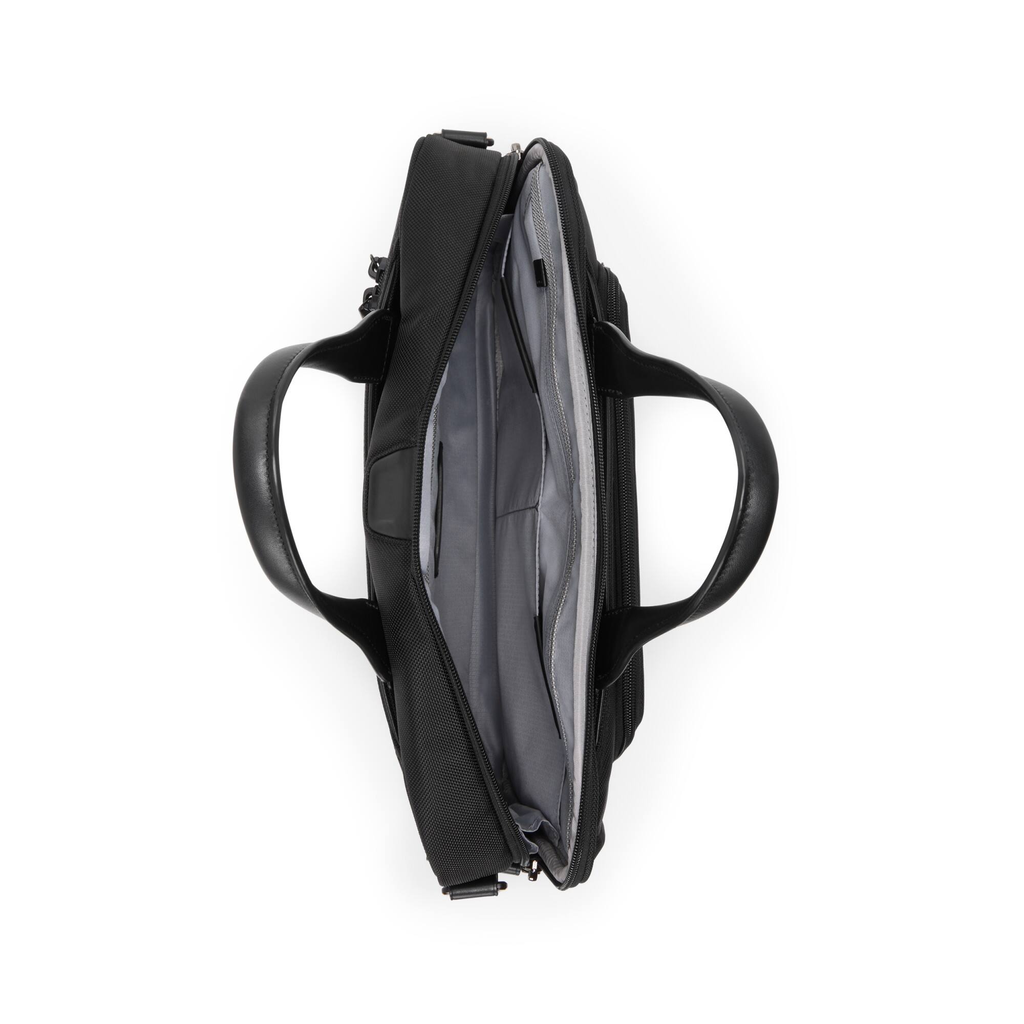 Left. TUMI - Alpha Medium Briefcase - Black.