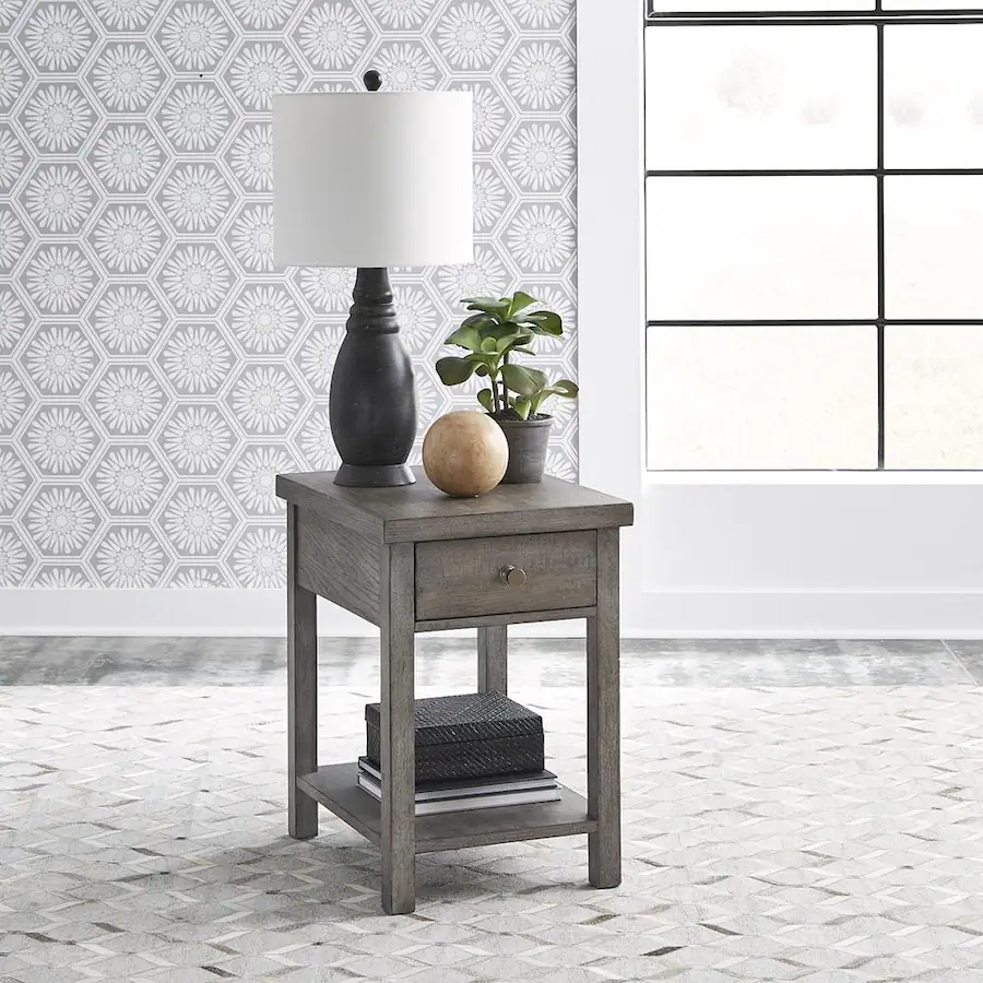 Disessing Liberty Furniture Industries Modern Farmhouse Drawer Chair Side Table ...