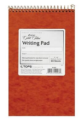 Ampad - Gold Fibre Notepad, 5" x 8", College Ruled, White, 80 Sheets/Pad - Ivory