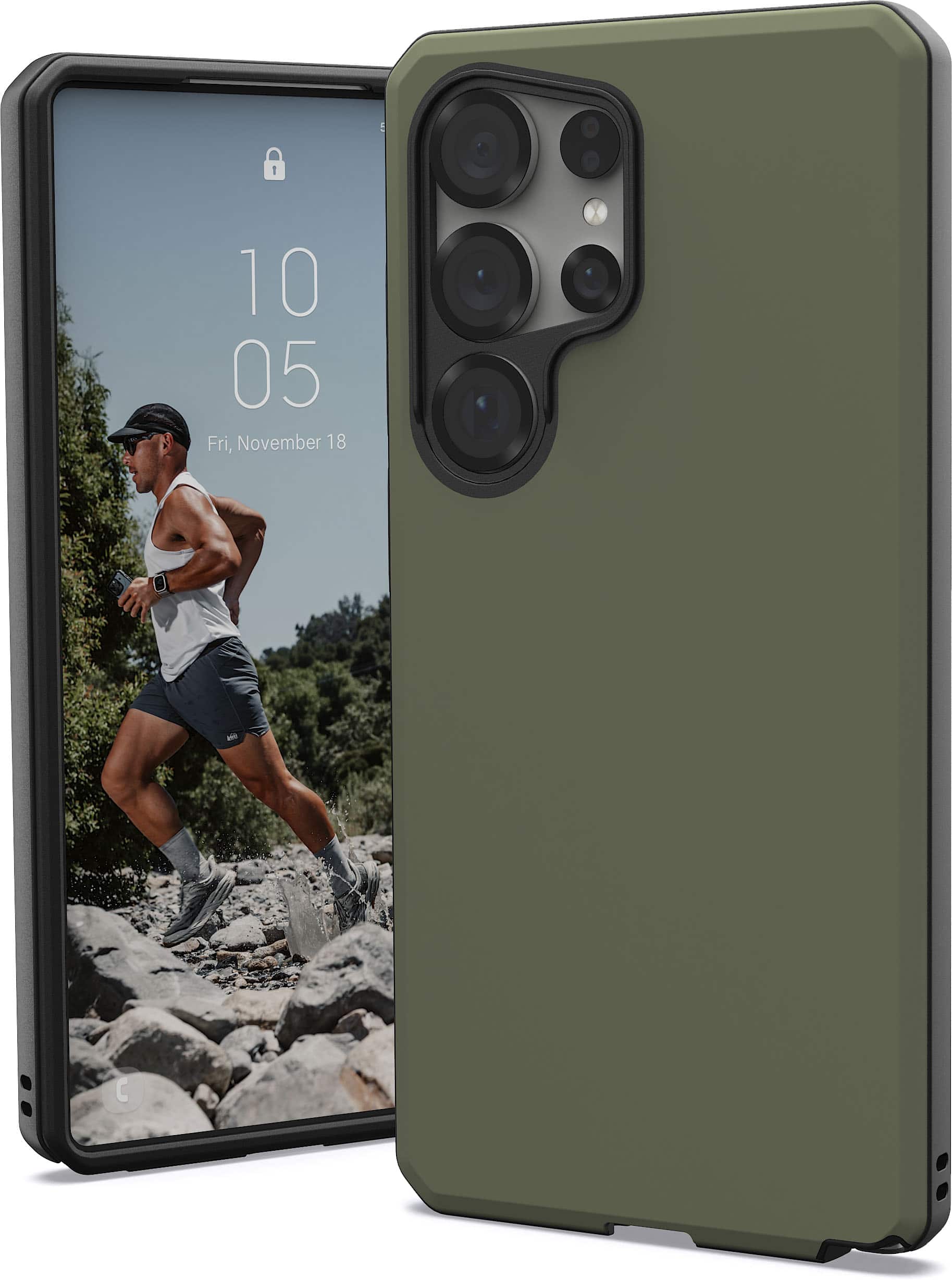 UAG - Civilian LT w/Magnet for Galaxy S25 Ultra - Olive - Front_Zoom