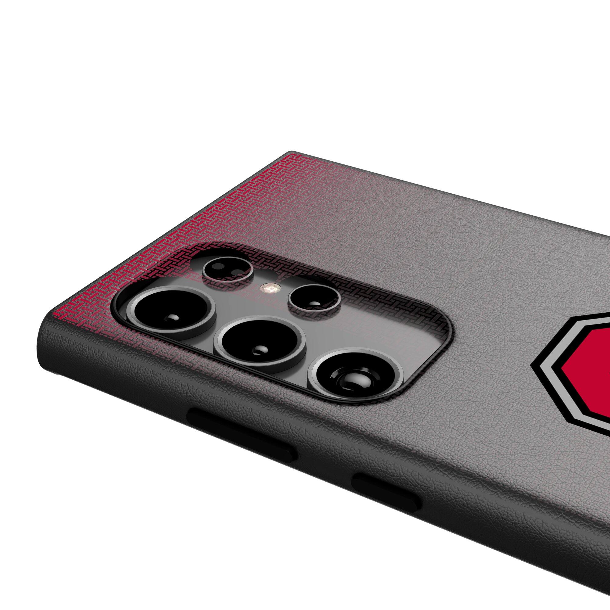 Alt View 3. Keyscaper - Ohio State Buckeyes Linen Galaxy Magnetic Bump Case - S24 - Black.
