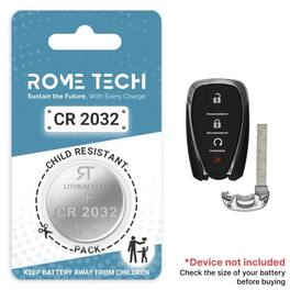 RomeTech - Replacement Battery for Key Fob - Chevrolet Camaro 2016-2024 2 Pack
