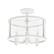 Front. Lalia Home - 3 Light Semi-flushmount Glass and Metallic Accented - White.