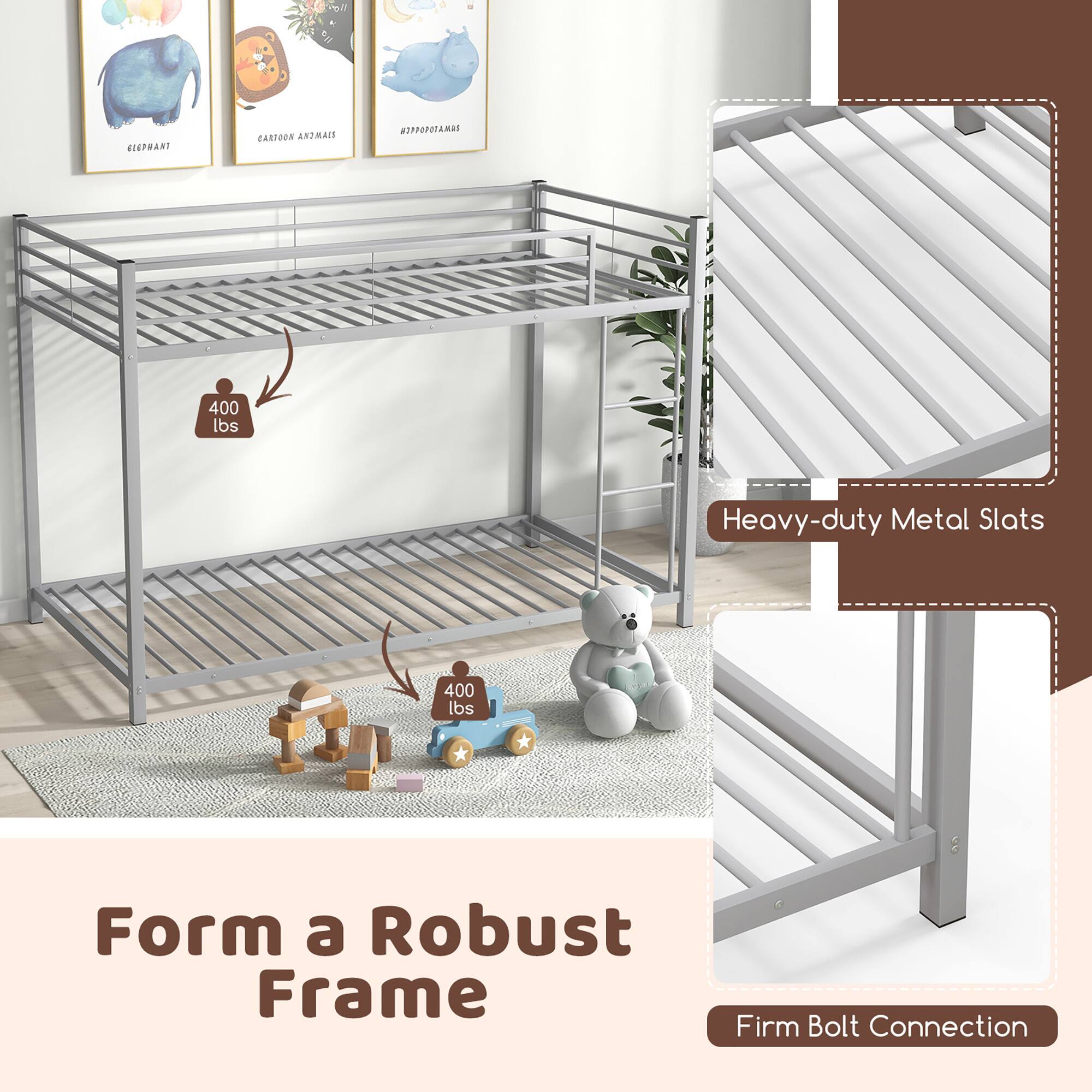 Peil KEEPRART CARTOON ARTRAIS 2PPPTAM 400 lbs Heavy-duty Metal Slats 400 lbs Form a Robust Frame Firm Bolt Connection

- Heavy-duty Metal Slats
- 400 lbs
- Form a Robust Frame
- Firm Bolt Connection