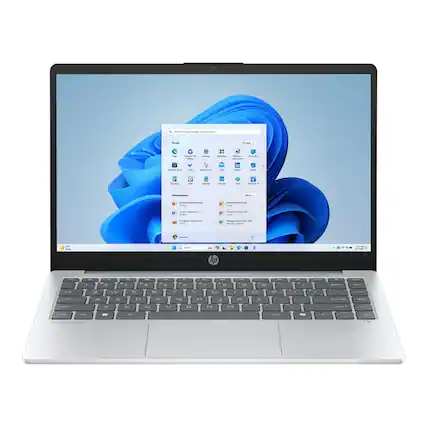 Front. HP - HP 14" HD Laptop,AMD Athlon 7120,4GB RAM,128GB SSD,AMD Radeon Graphics,Wifi 6,Win 11 Pro,Moonlight Blue - Moonlight Blue.