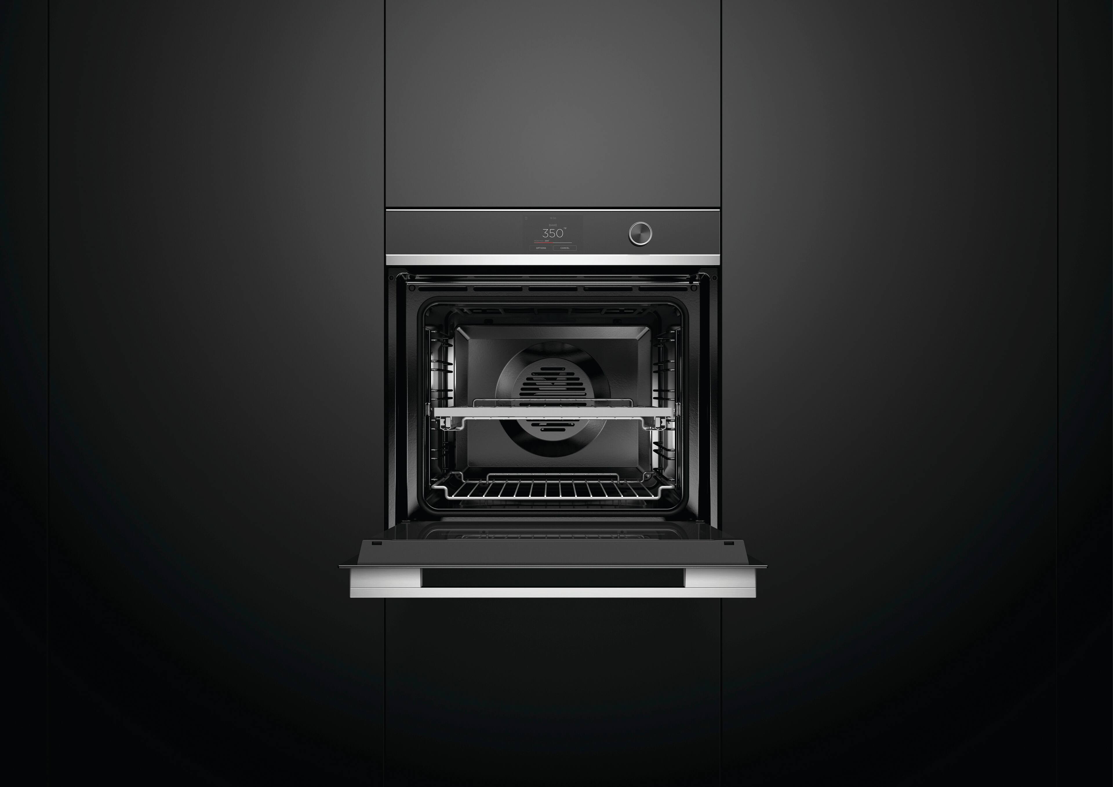 Alt View 12. Fisher & Paykel - 24-in Built-In Single Electric Convection Wall Oven - Stainless Steel.